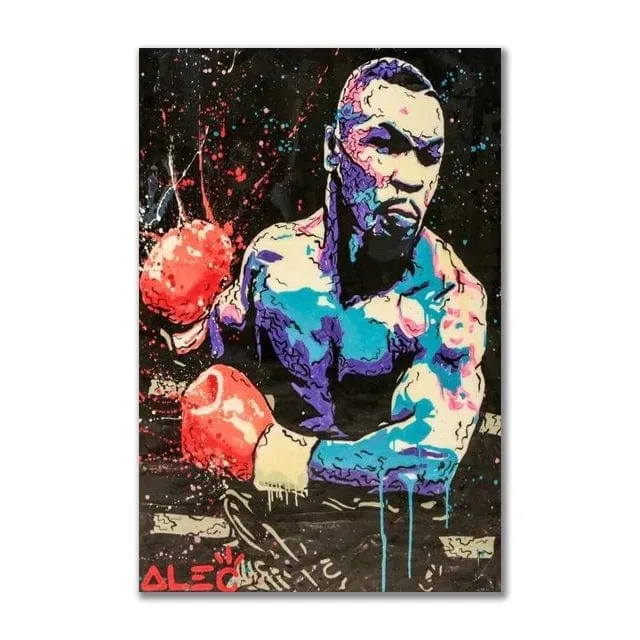 Boxing Legends Artwork Prints: Mike Tyson Muhammad Ali Motivational Quotes Wall Art