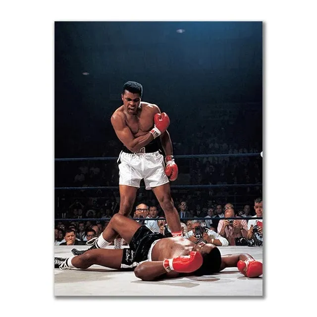 Boxing Legends Artwork Prints: Mike Tyson Muhammad Ali Motivational Quotes Wall Art