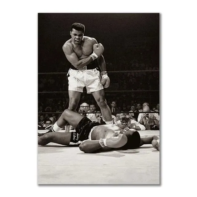 Boxing Legends Artwork Prints: Mike Tyson Muhammad Ali Motivational Quotes Wall Art