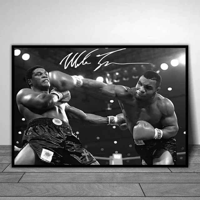 Boxing Legends Artwork Prints: Mike Tyson Muhammad Ali Motivational Quotes Wall Art