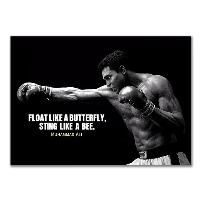 Boxing Legends Artwork Prints: Mike Tyson Muhammad Ali Motivational Quotes Wall Art