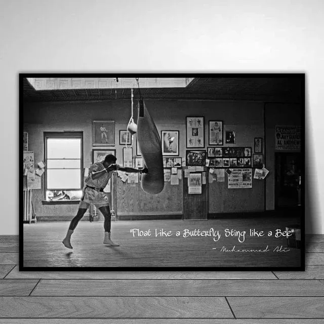 Boxing Legends Artwork Prints: Mike Tyson Muhammad Ali Motivational Quotes Wall Art