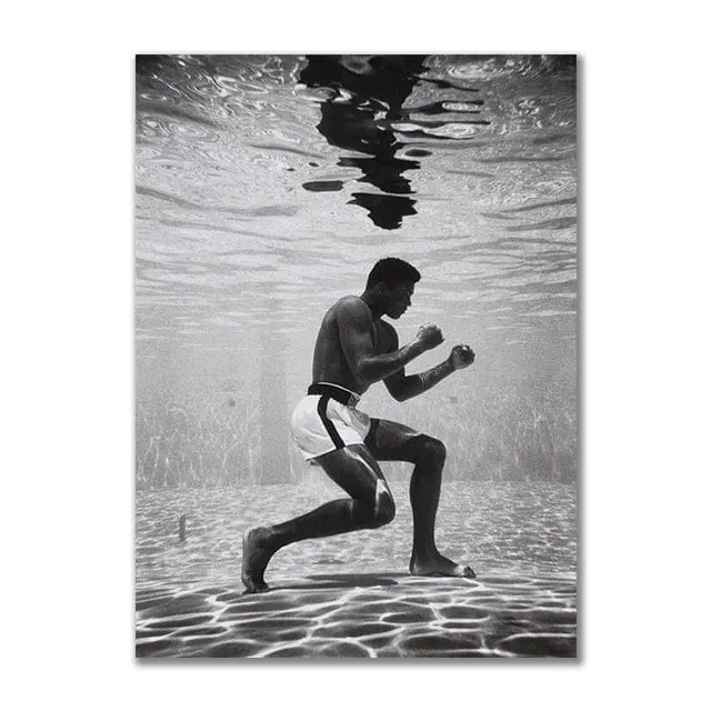Boxing Legends Artwork Prints: Mike Tyson Muhammad Ali Motivational Quotes Wall Art
