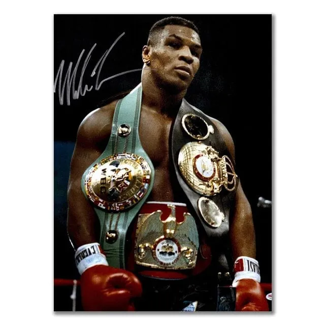 Boxing Legends Artwork Prints: Mike Tyson Muhammad Ali Motivational Quotes Wall Art
