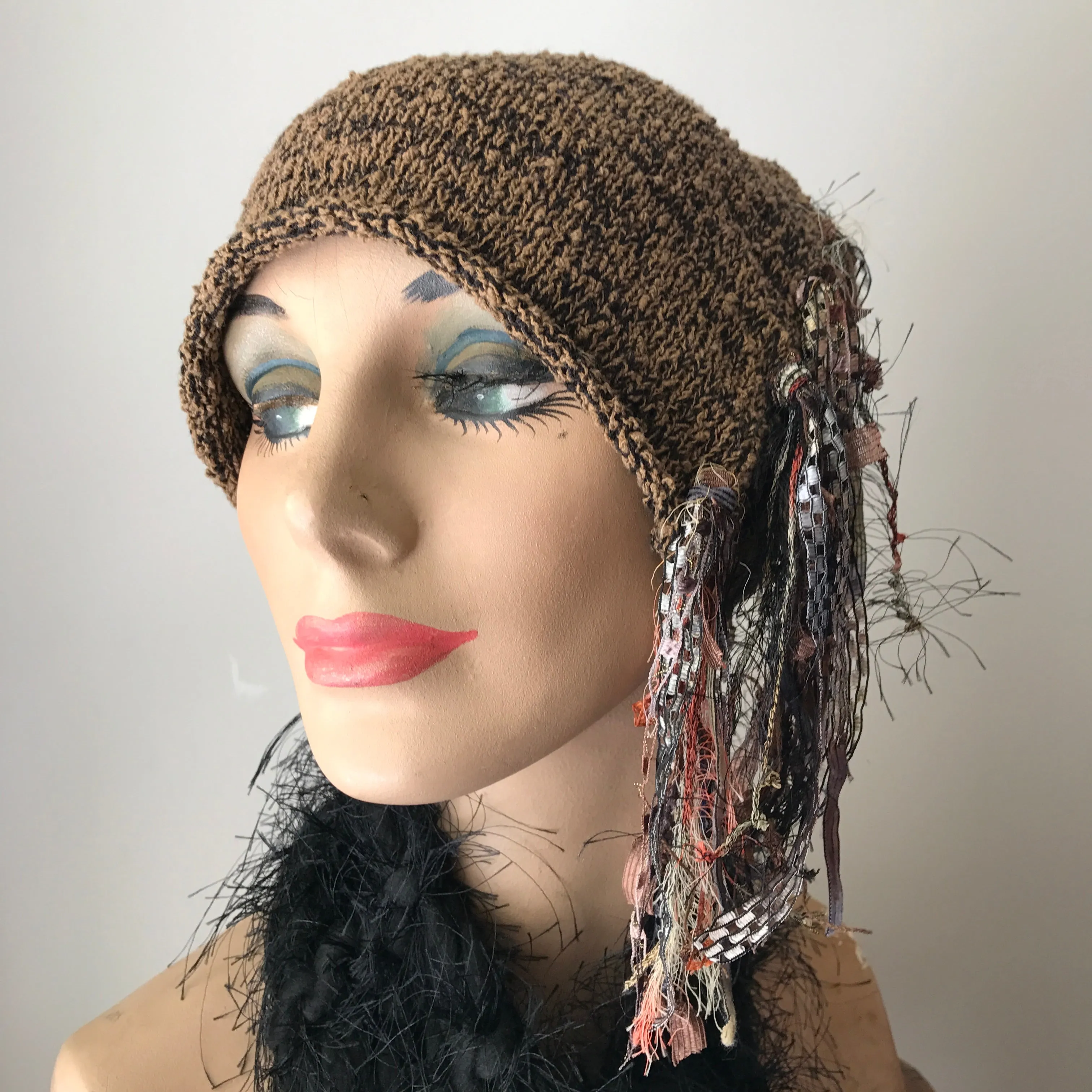 Brown Tweed *Funky Chic Hat*, (FH40)