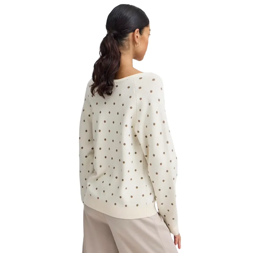 b.young maglione girocollo da pois da donna Bymiran dot Jumper 20815262 1306051 betulla