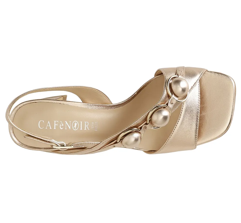 CafèNoir Sandalo da donna asimmetrico in pelle laminata C1LC2023 R043 pesca