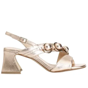 CafèNoir Sandalo da donna asimmetrico in pelle laminata C1LC2023 R043 pesca