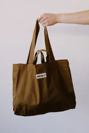 canvas shopper - tawny