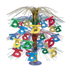 Cascade Centerpiece Multiclr - 75th Birthday 18 In.