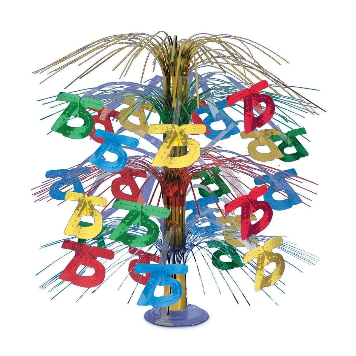 Cascade Centerpiece Multiclr - 75th Birthday 18 In.