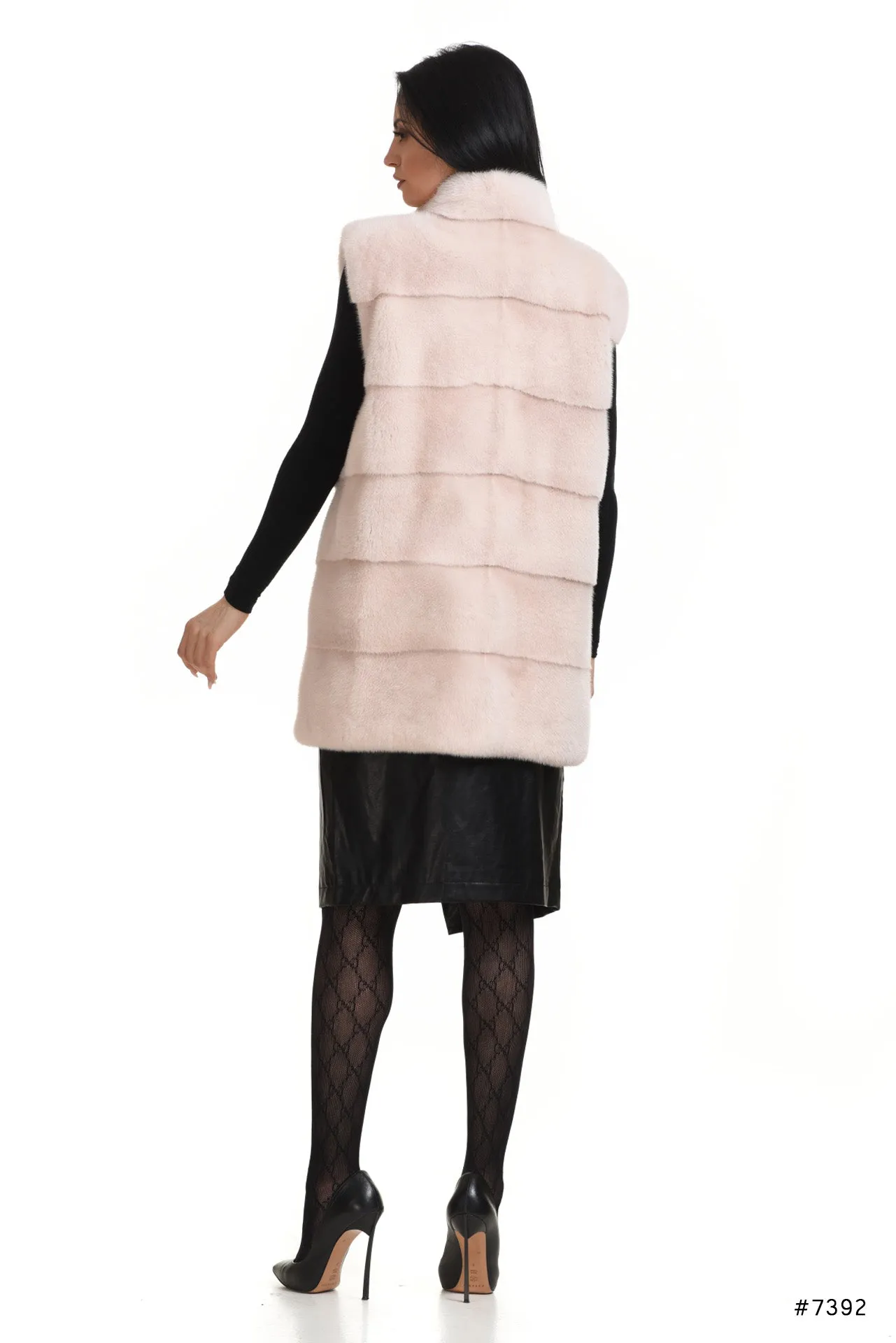 Casual basic mink vest