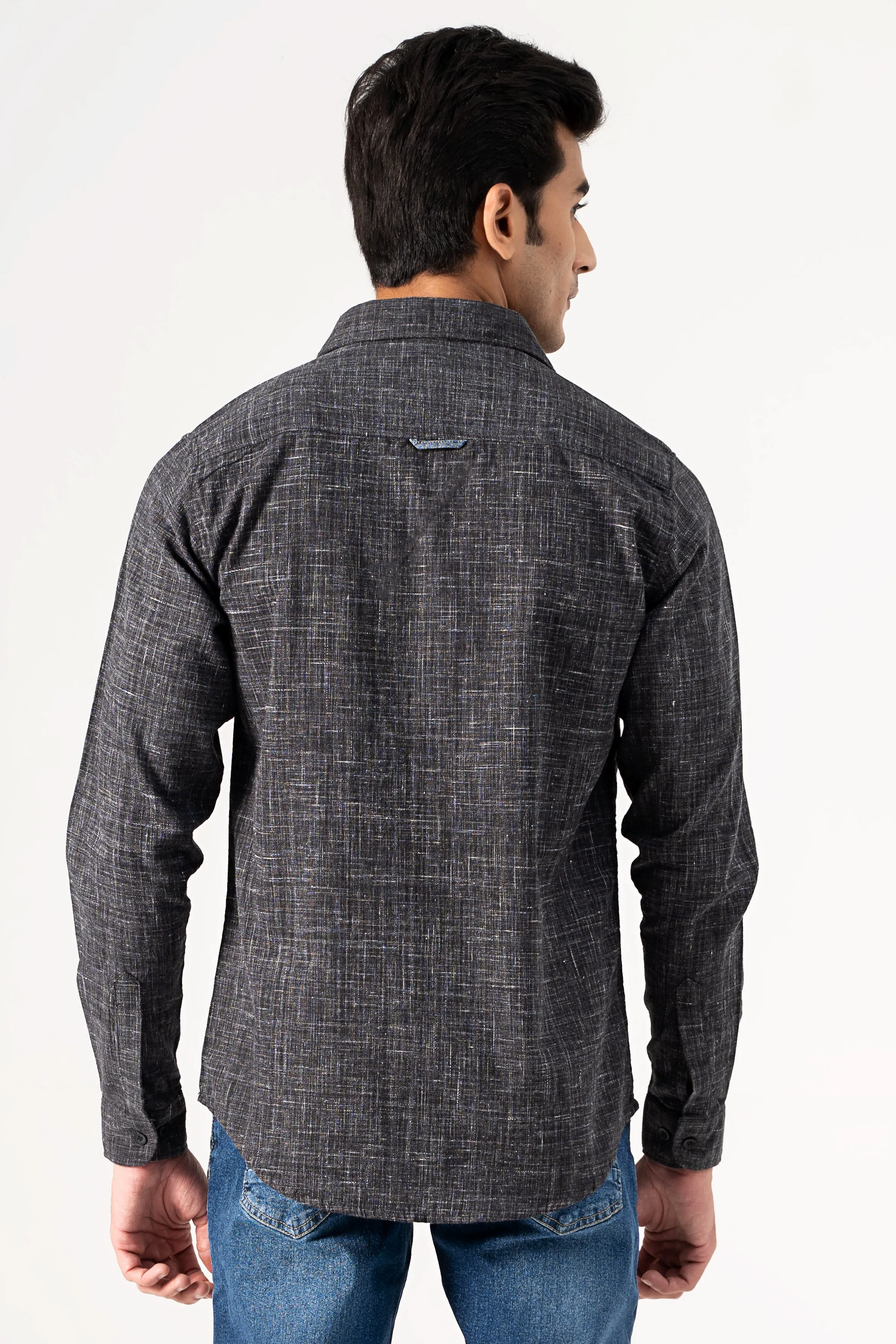 CASUAL SHIRT GREY SELF