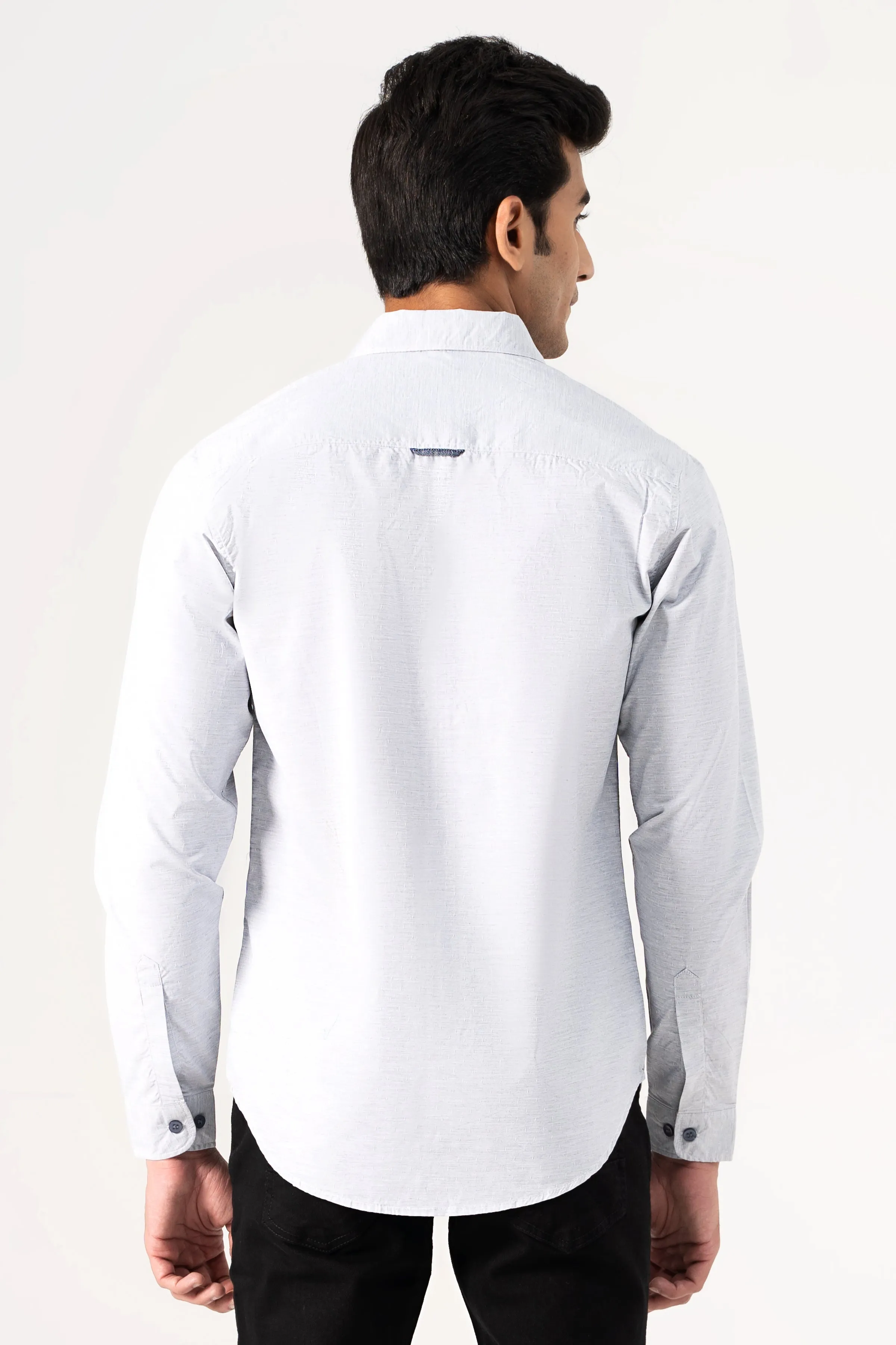 CASUAL SHIRT GREY TEXTURE