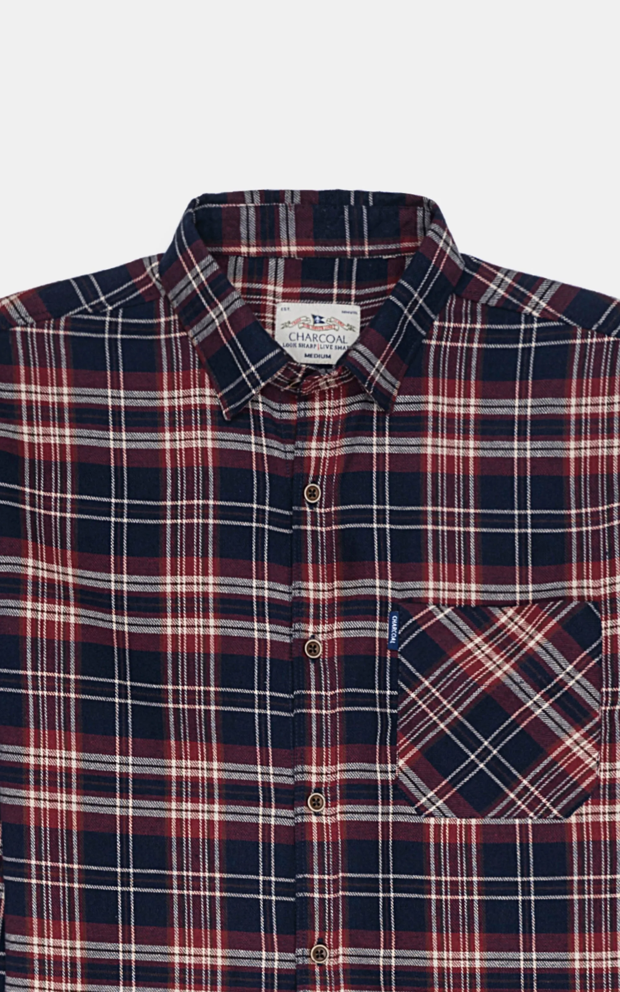 CASUAL SHIRT NAVY MAROON
