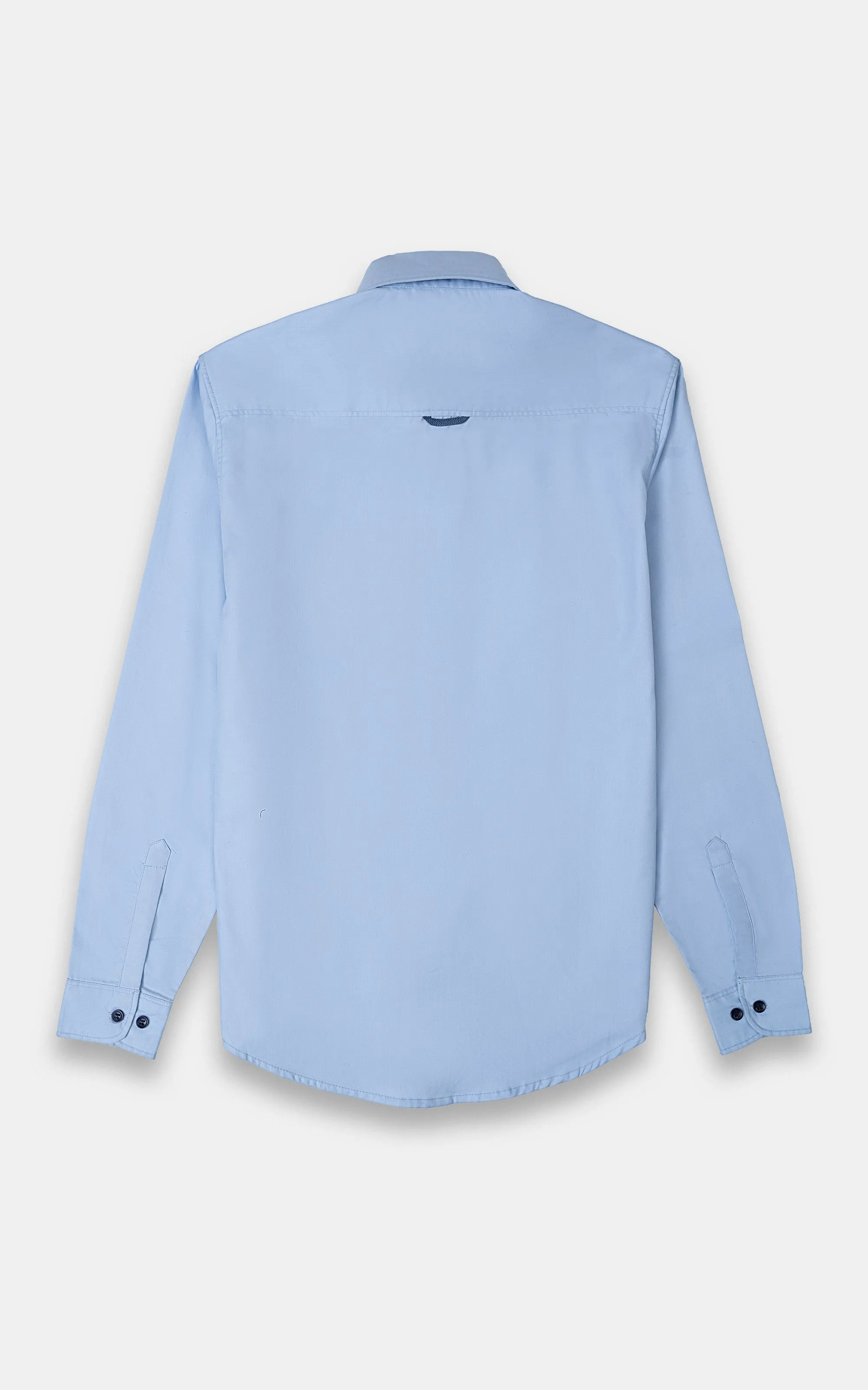 CASUAL SHIRT SKY SELF TEXTURED