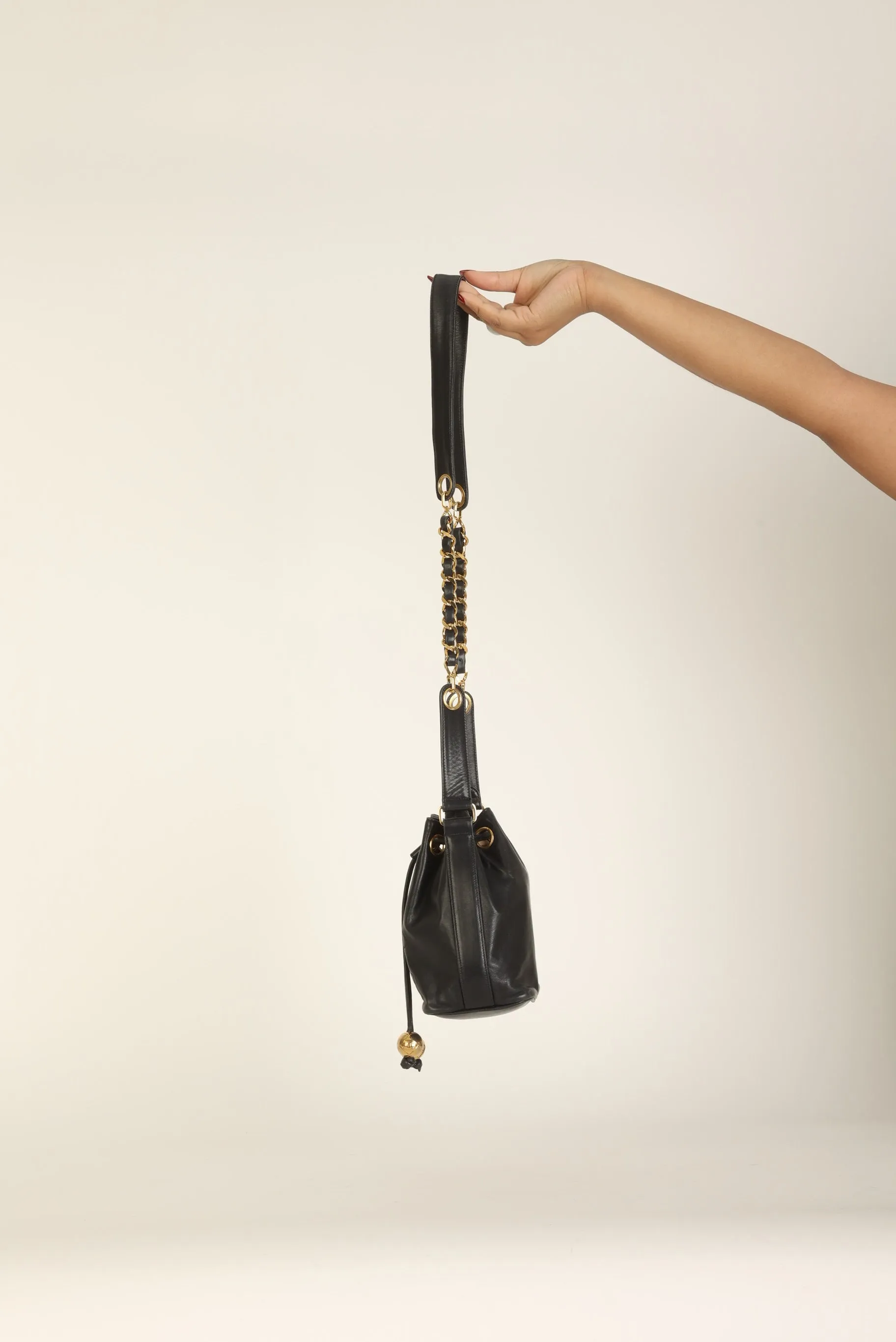 Chanel 1991 Lambskin Mini Bucket Bag