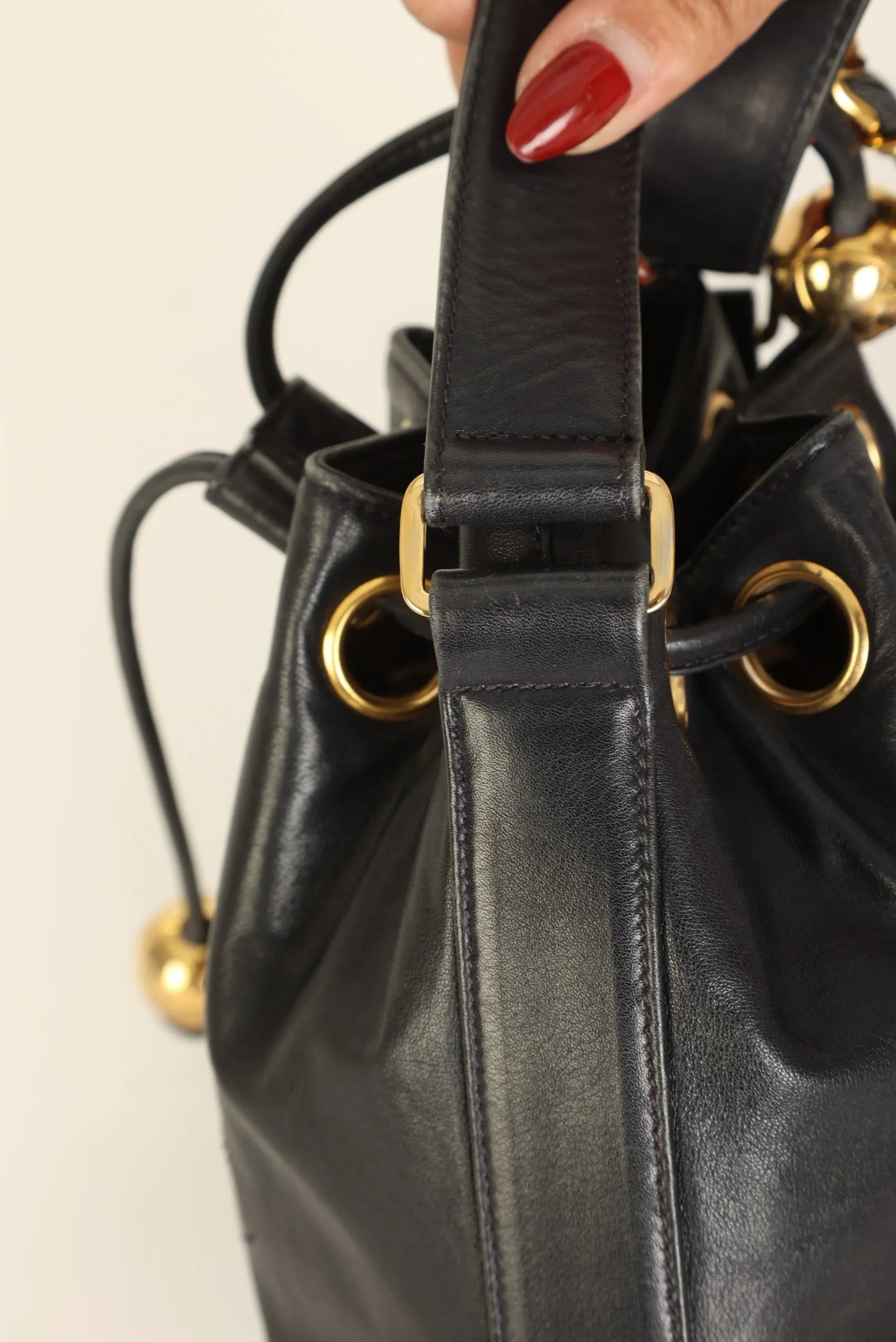 Chanel 1991 Lambskin Mini Bucket Bag