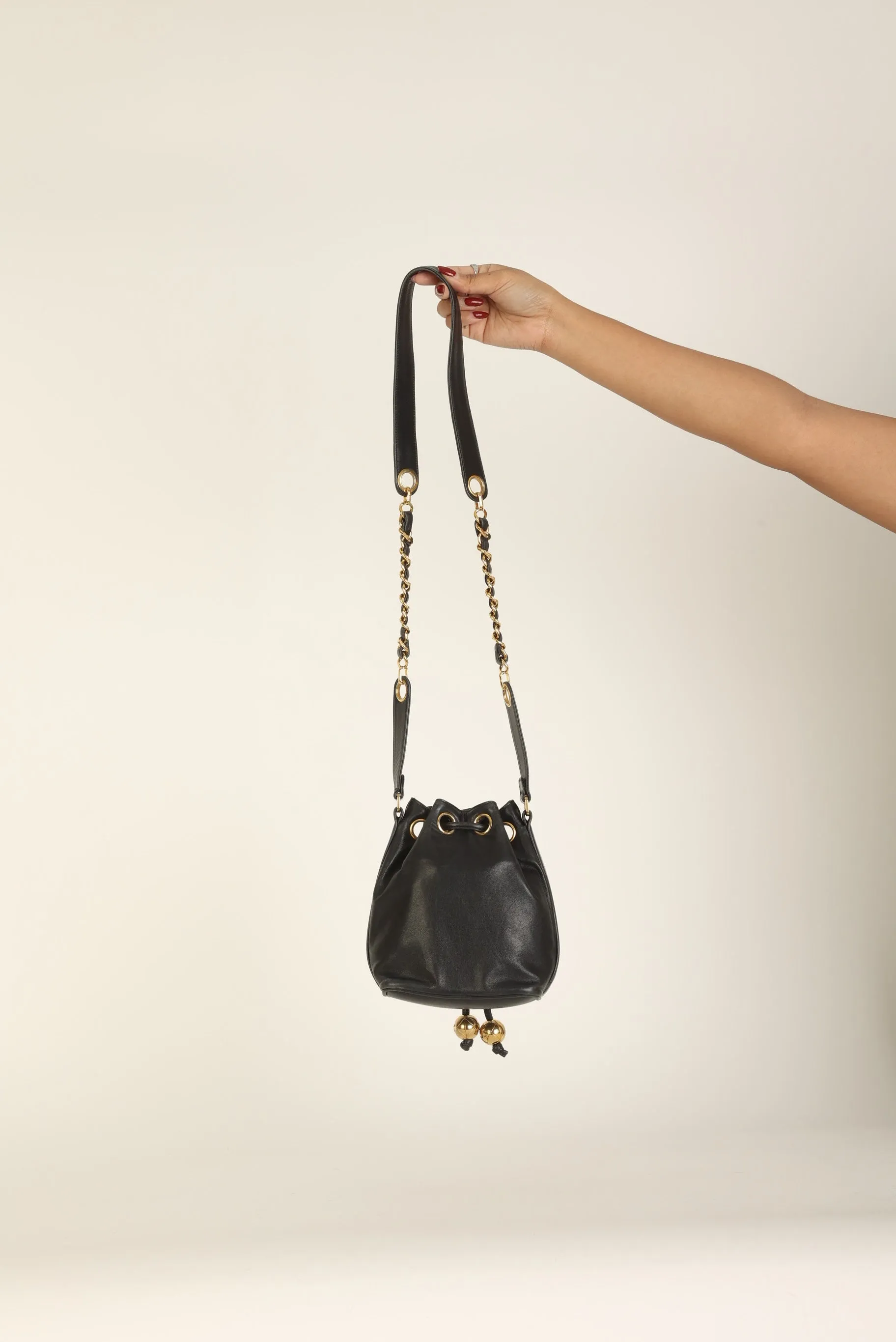 Chanel 1991 Lambskin Mini Bucket Bag