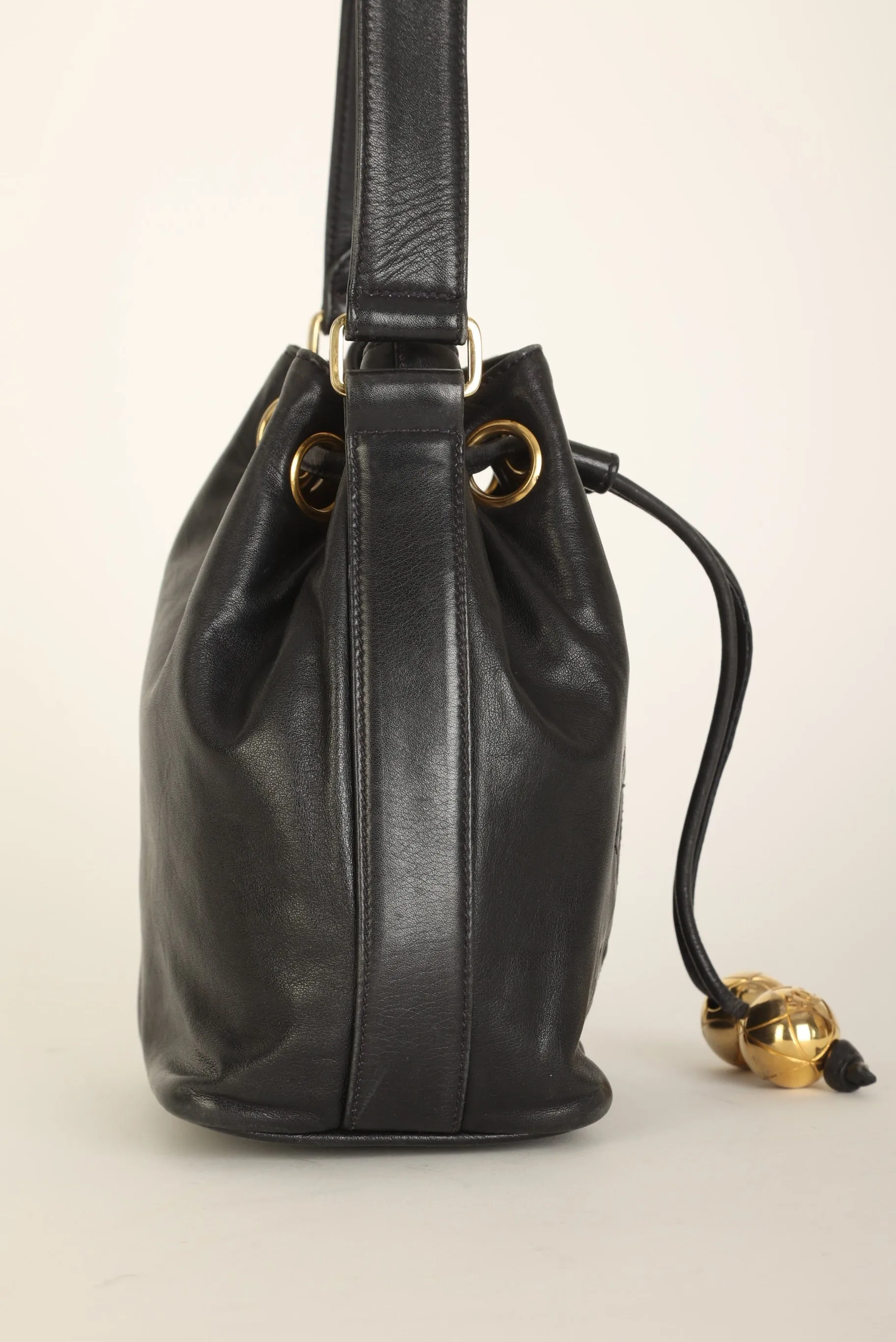 Chanel 1991 Lambskin Mini Bucket Bag
