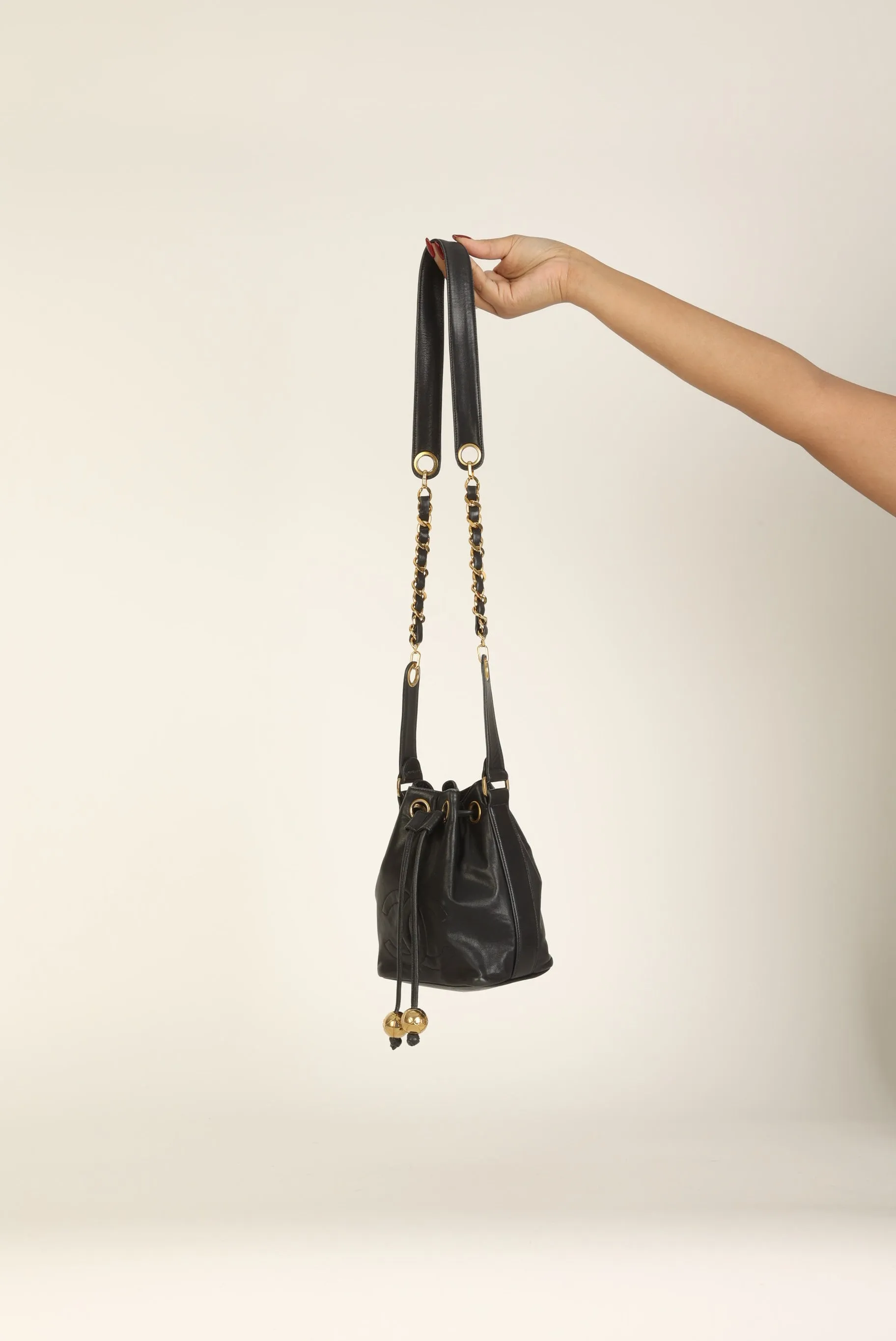 Chanel 1991 Lambskin Mini Bucket Bag