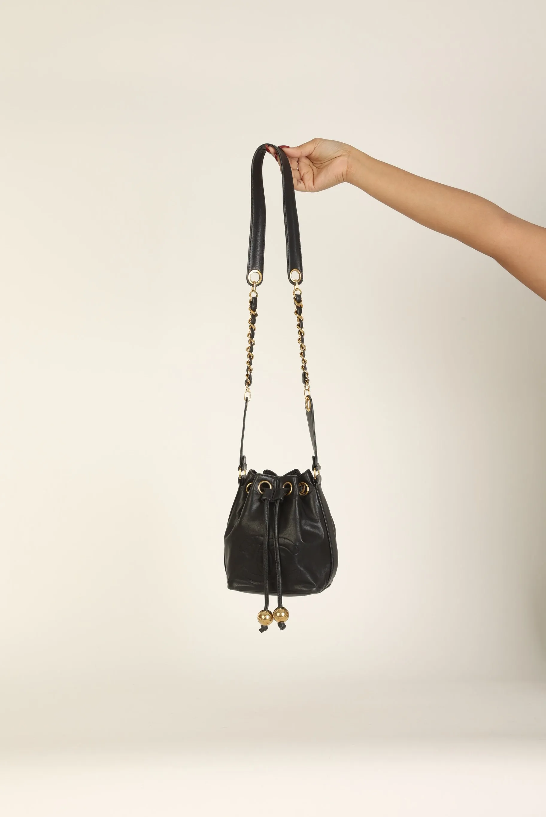 Chanel 1991 Lambskin Mini Bucket Bag