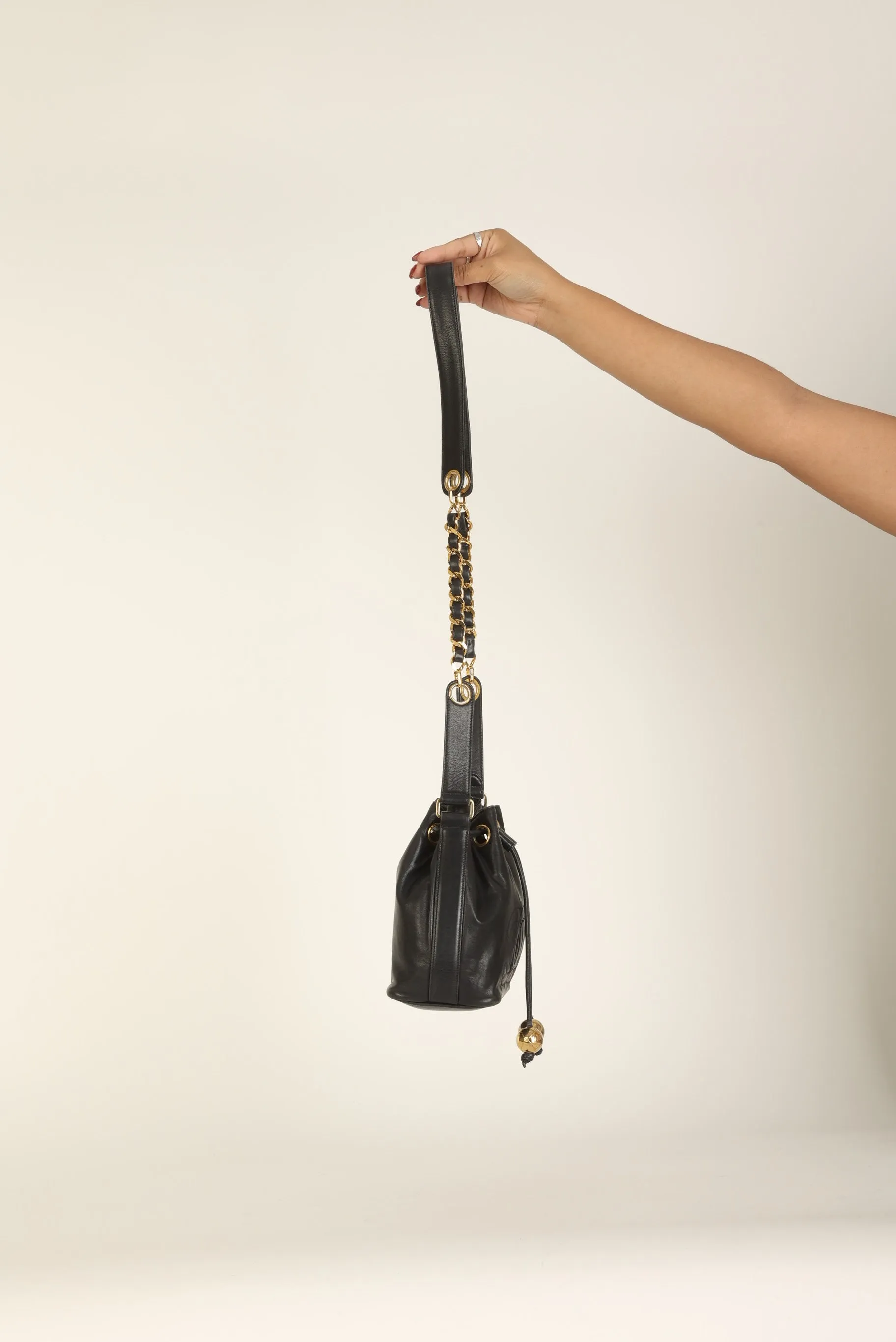 Chanel 1991 Lambskin Mini Bucket Bag
