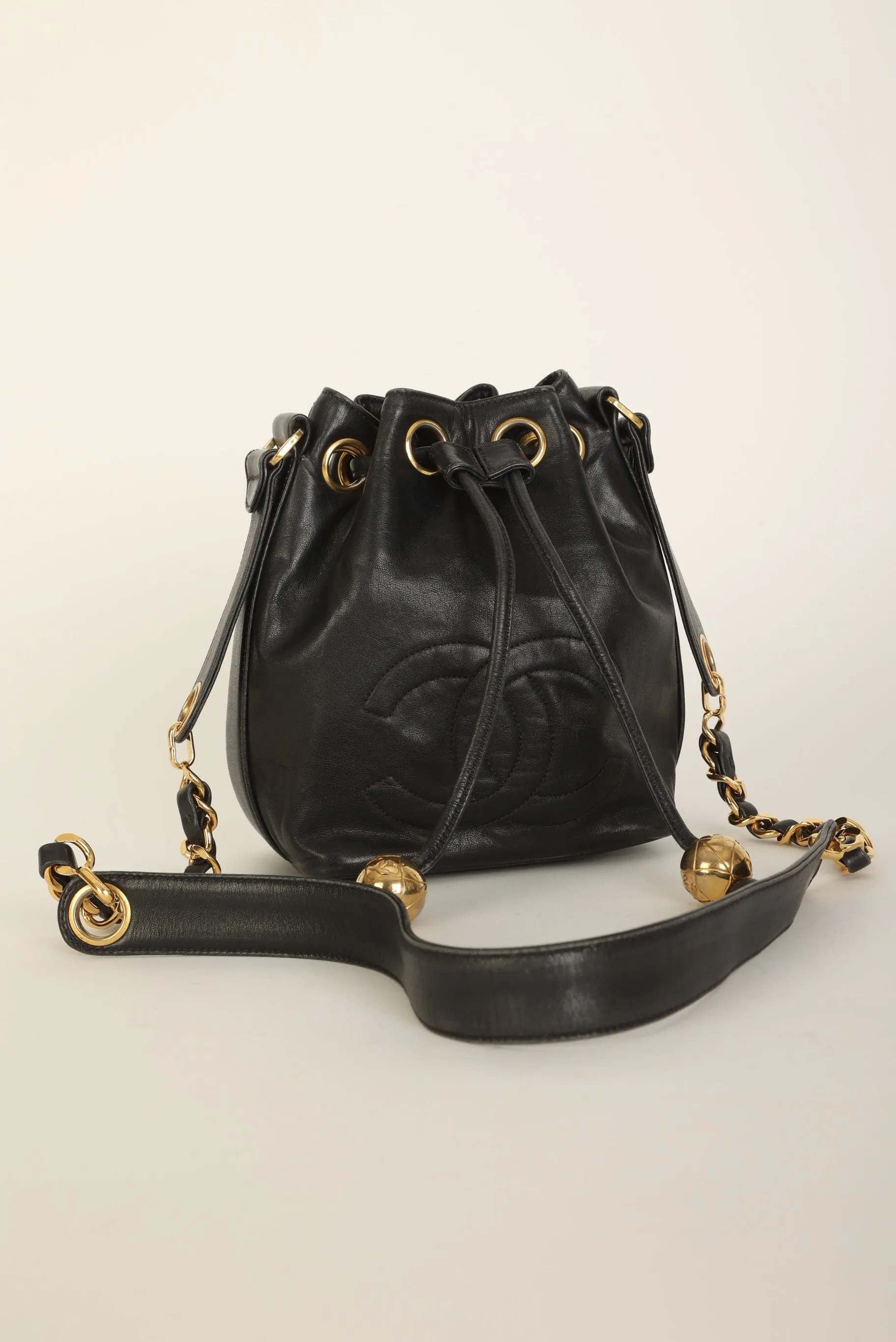 Chanel 1991 Lambskin Mini Bucket Bag