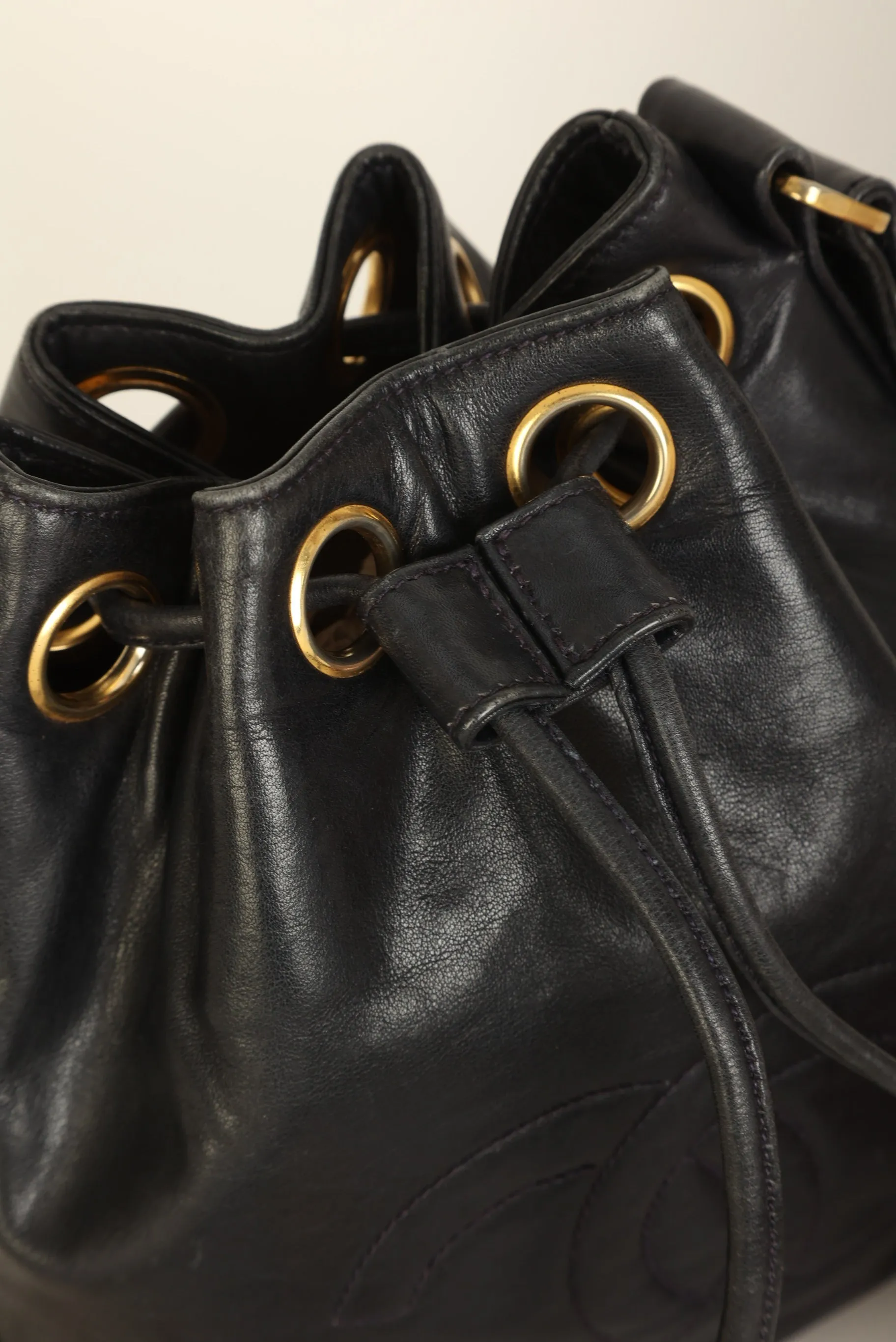 Chanel 1991 Lambskin Mini Bucket Bag
