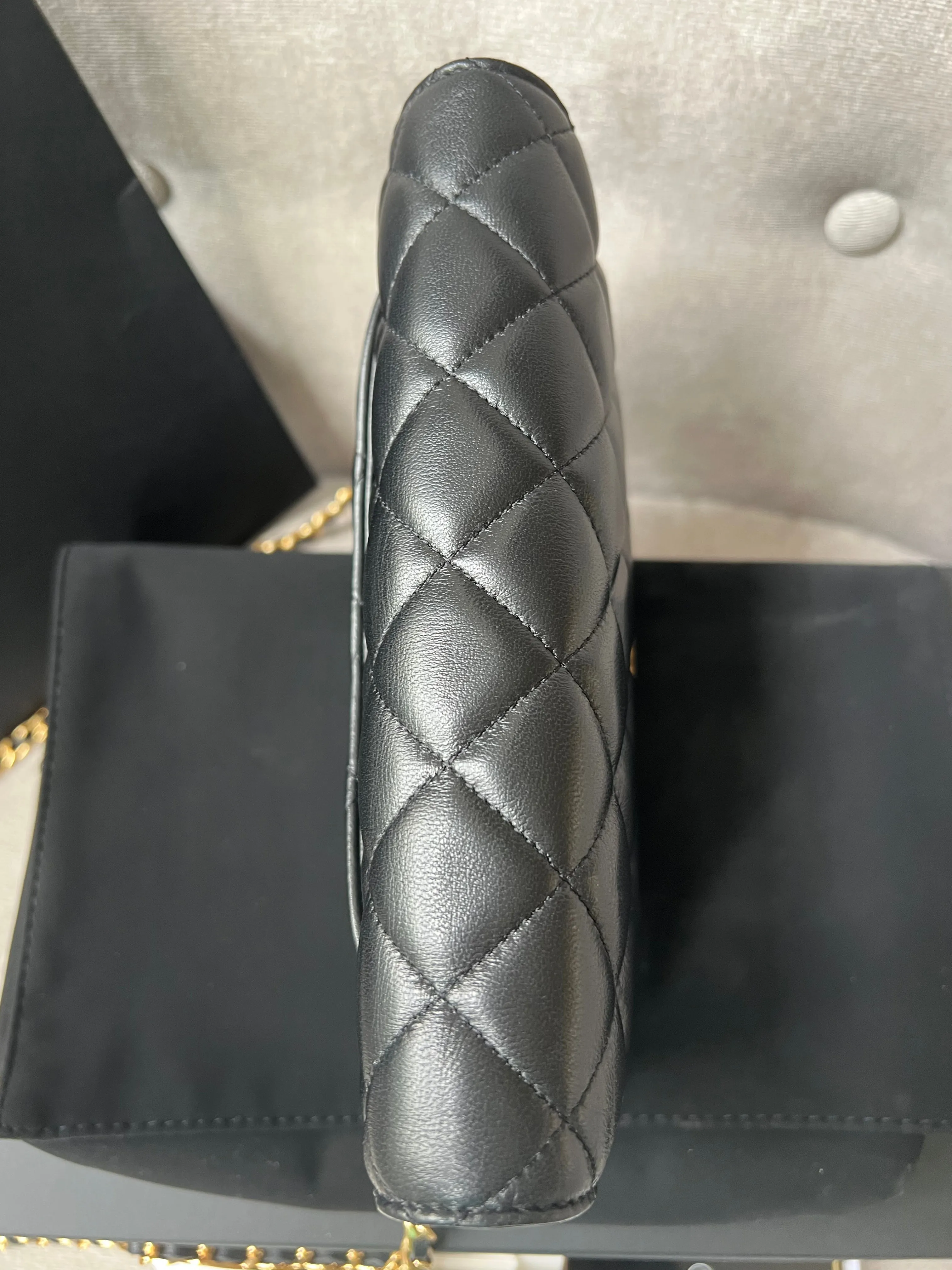 Chanel Black Lambskin Wallet on Chain with gold hardware (RRP £2,810)