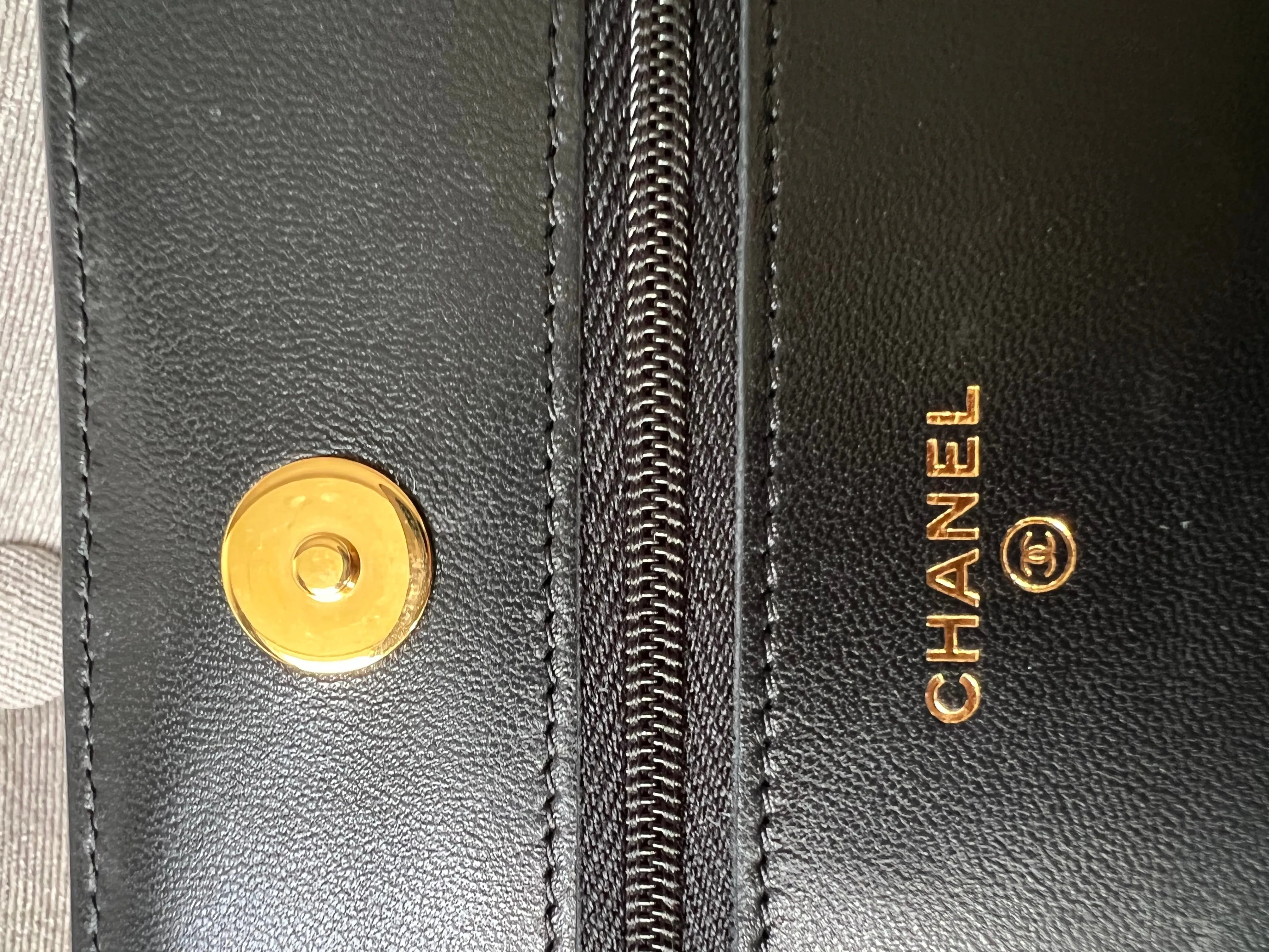 Chanel Black Lambskin Wallet on Chain with gold hardware (RRP £2,810)