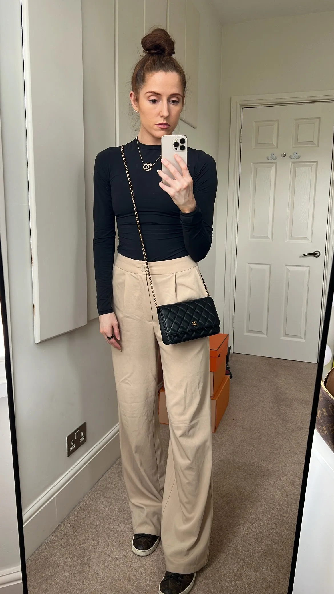 Chanel Black Lambskin Wallet on Chain with gold hardware (RRP £2,810)