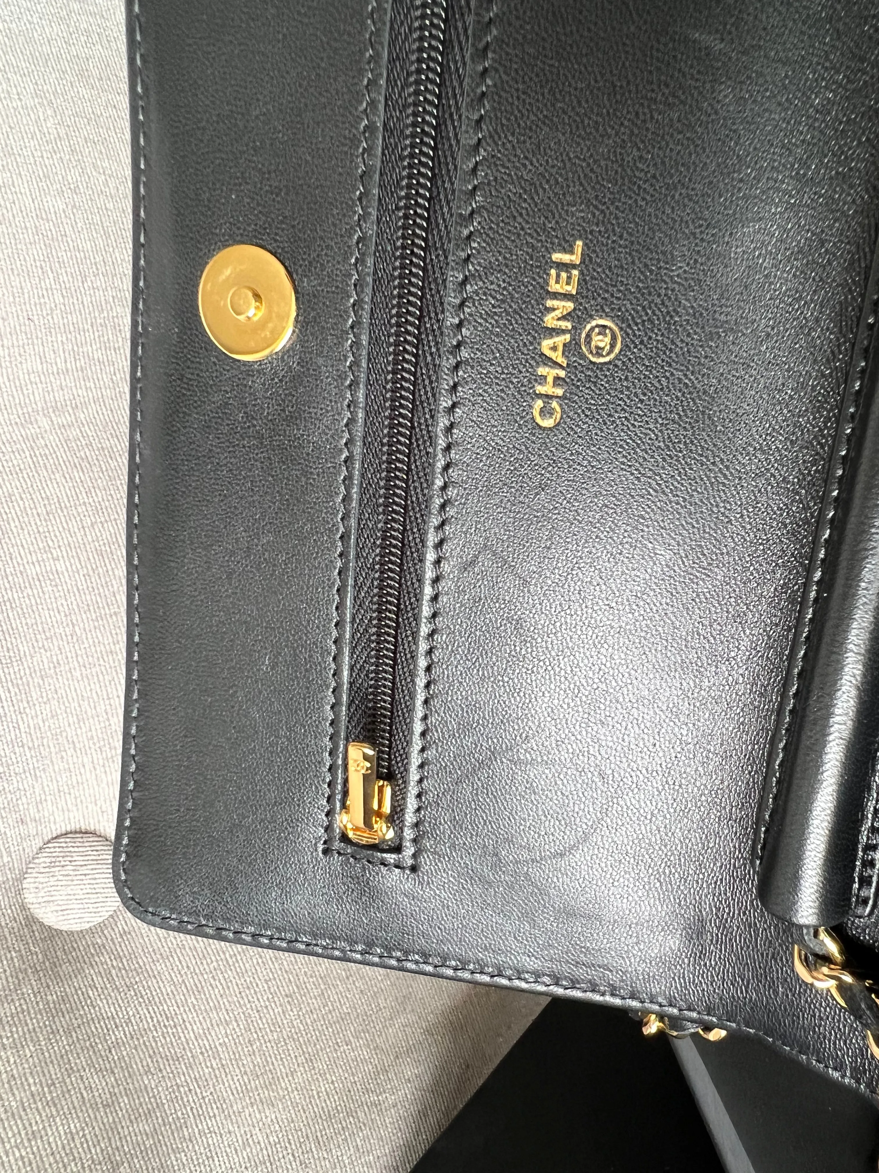 Chanel Black Lambskin Wallet on Chain with gold hardware (RRP £2,810)