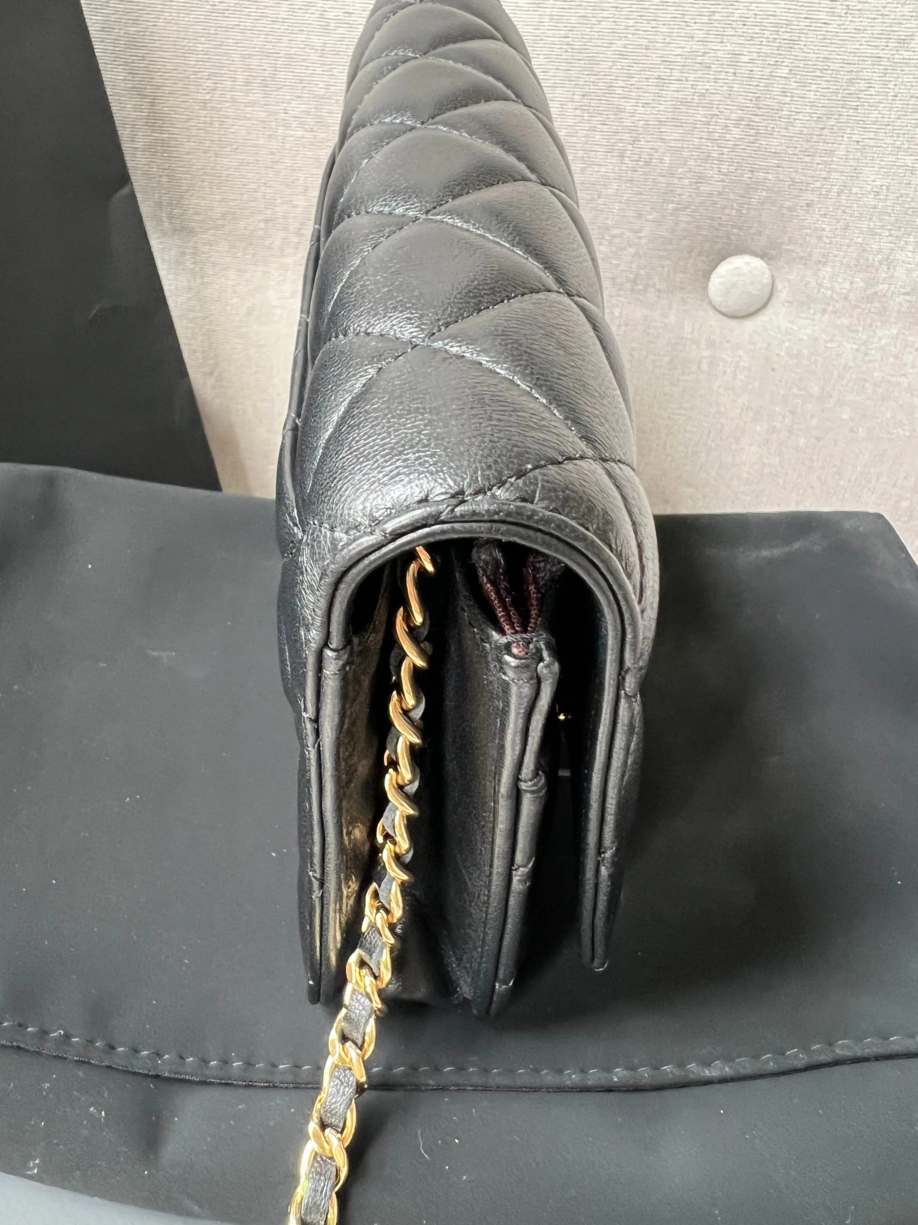 Chanel Black Lambskin Wallet on Chain with gold hardware (RRP £2,810)