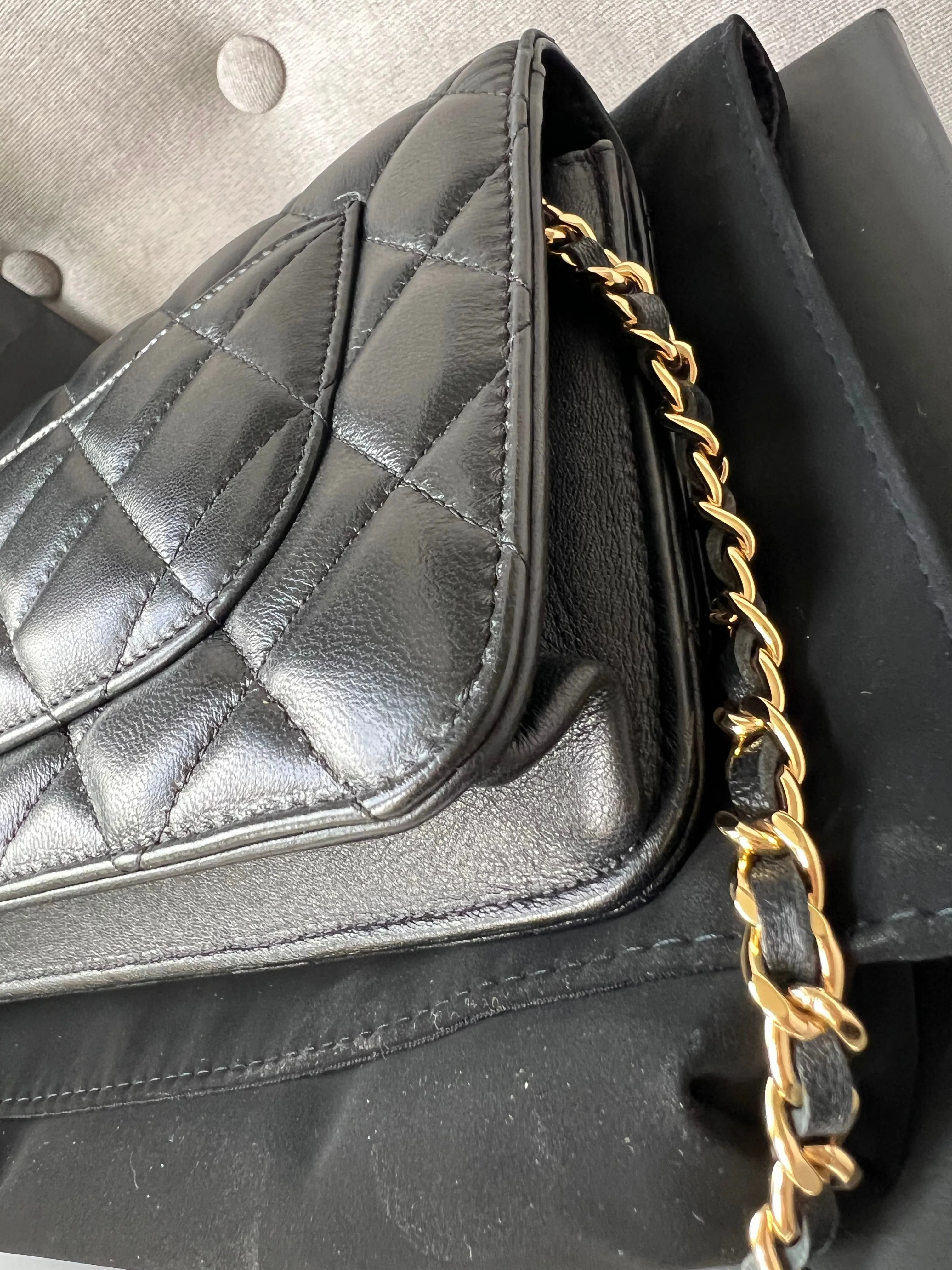 Chanel Black Lambskin Wallet on Chain with gold hardware (RRP £2,810)