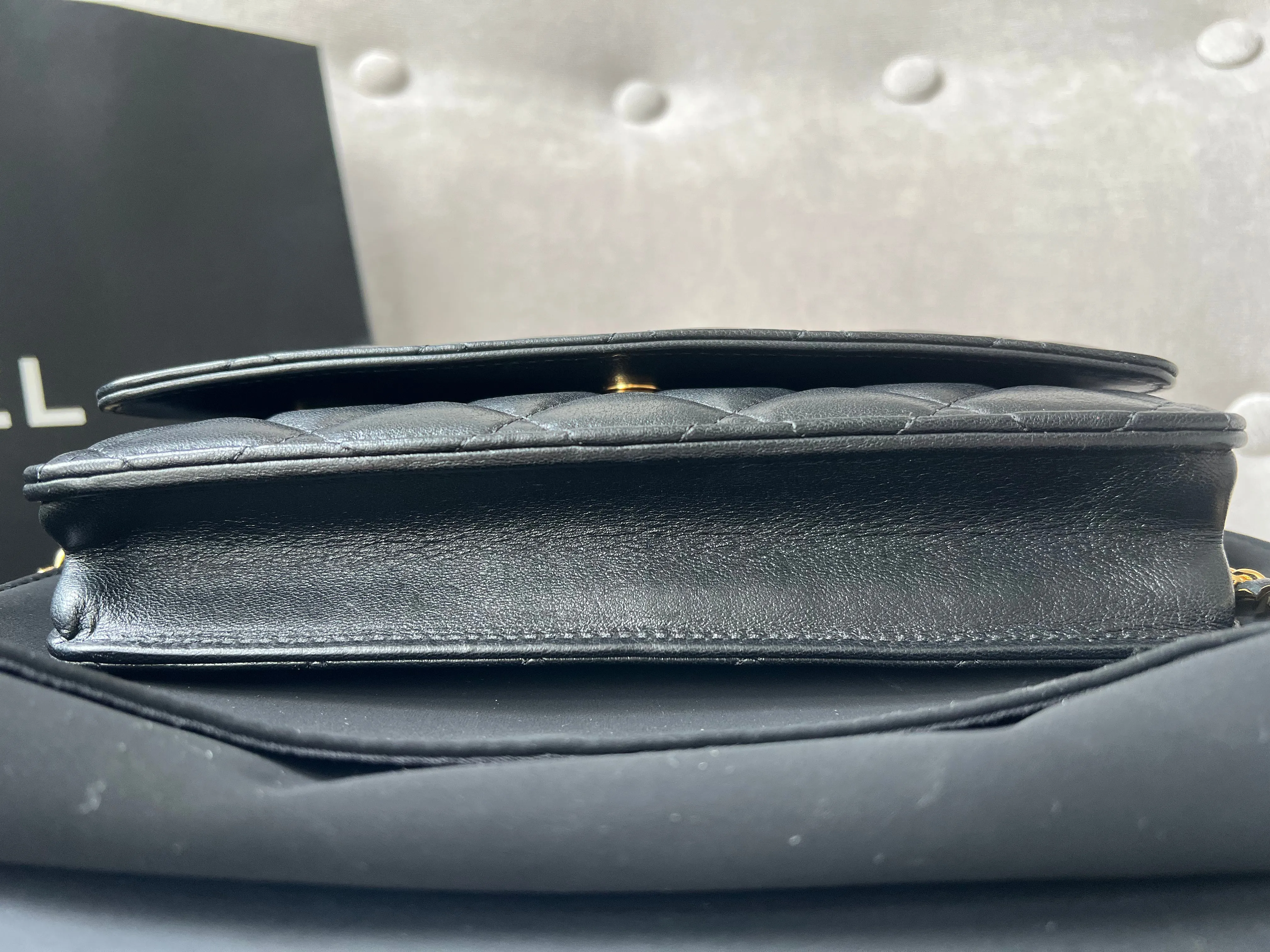 Chanel Black Lambskin Wallet on Chain with gold hardware (RRP £2,810)