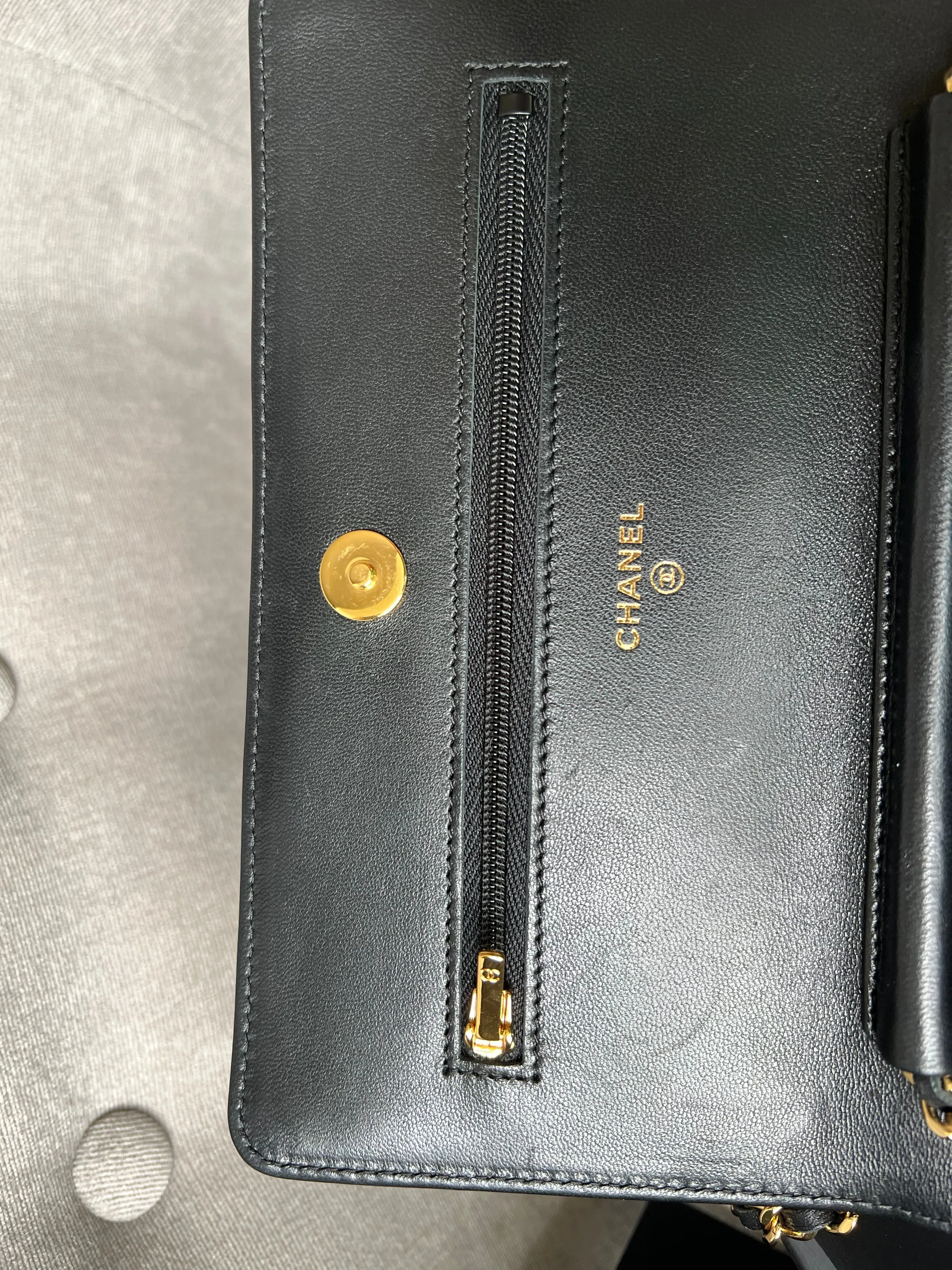 Chanel Black Lambskin Wallet on Chain with gold hardware (RRP £2,810)