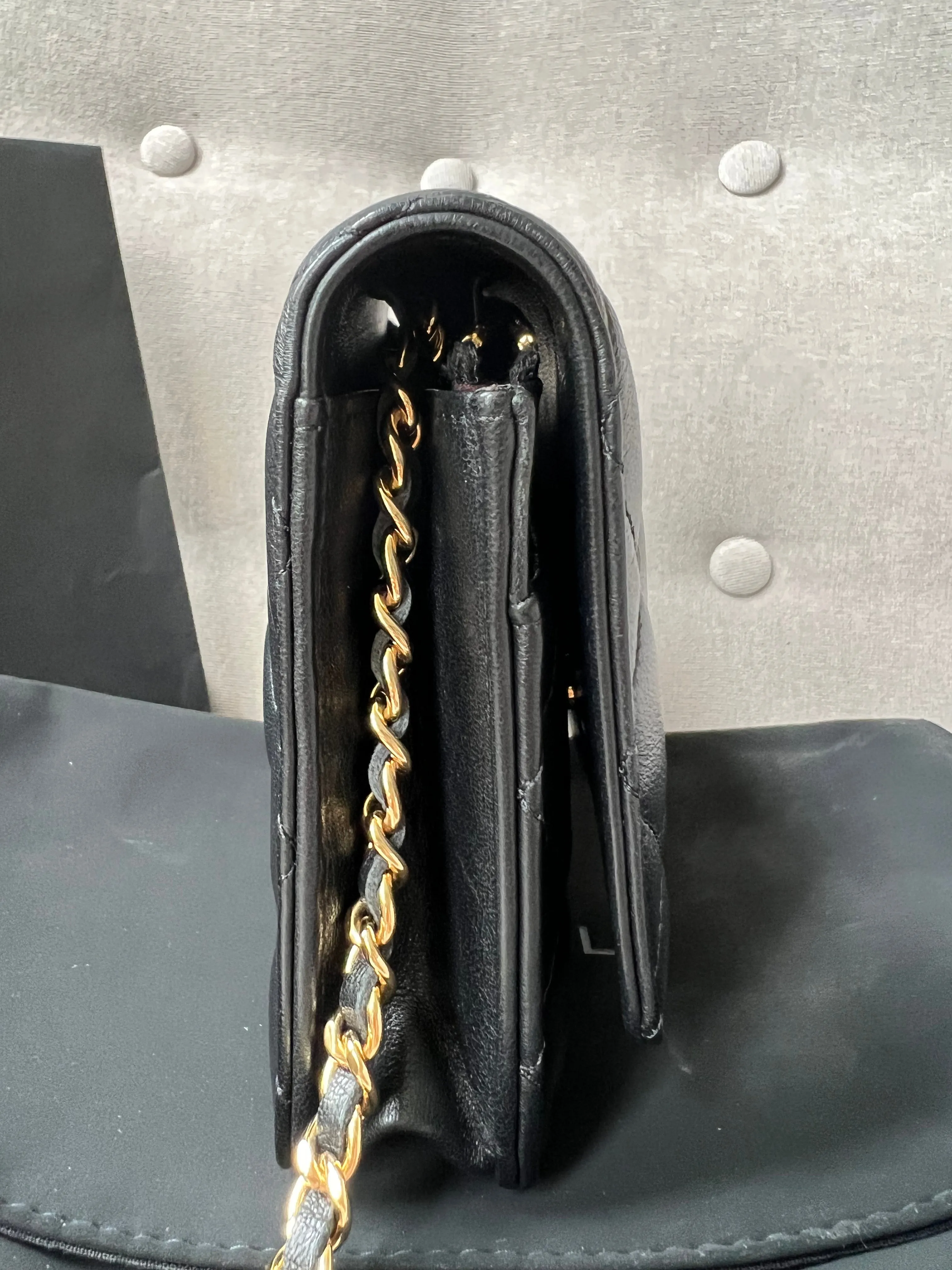 Chanel Black Lambskin Wallet on Chain with gold hardware (RRP £2,810)