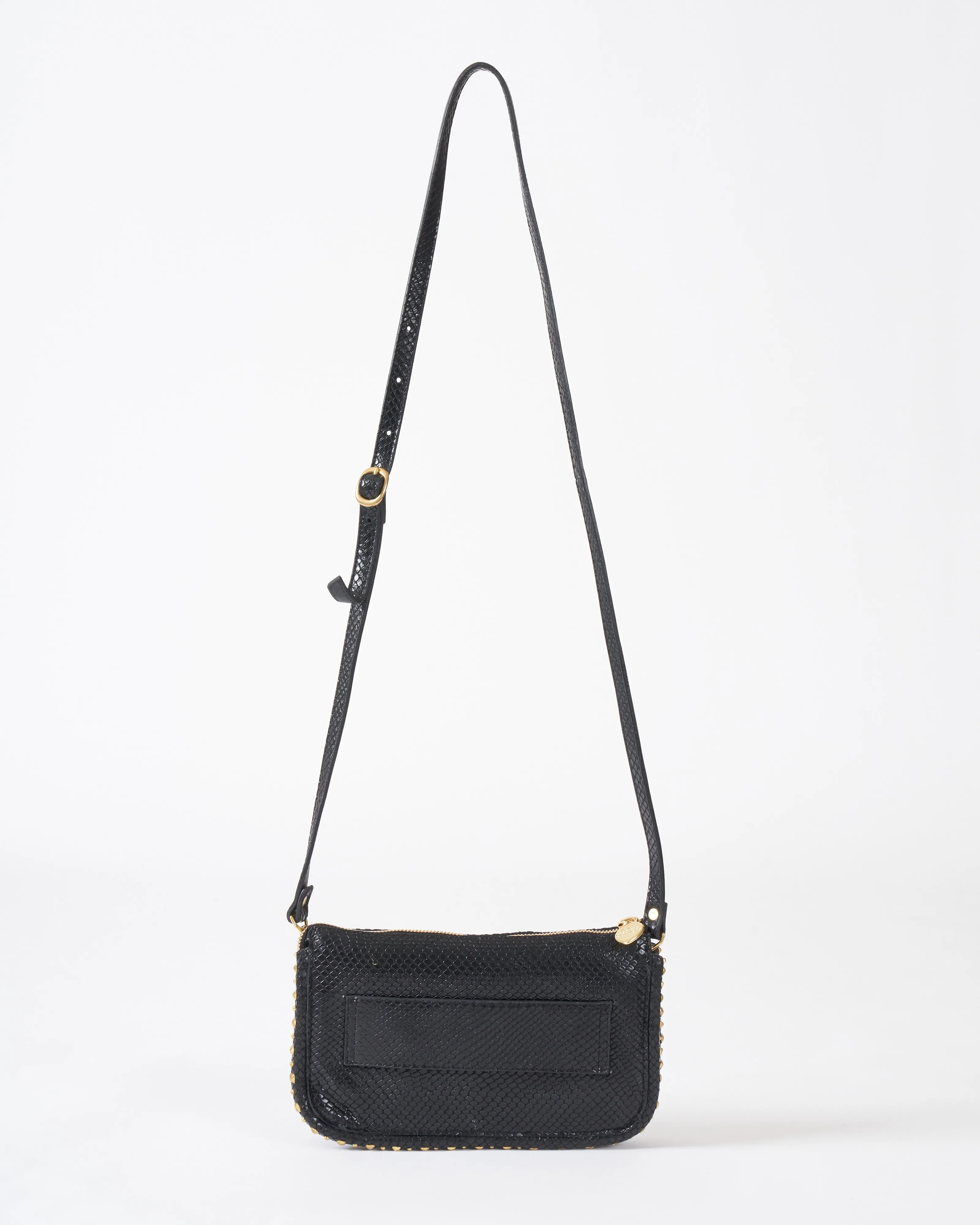 cher crossbody - black lizard