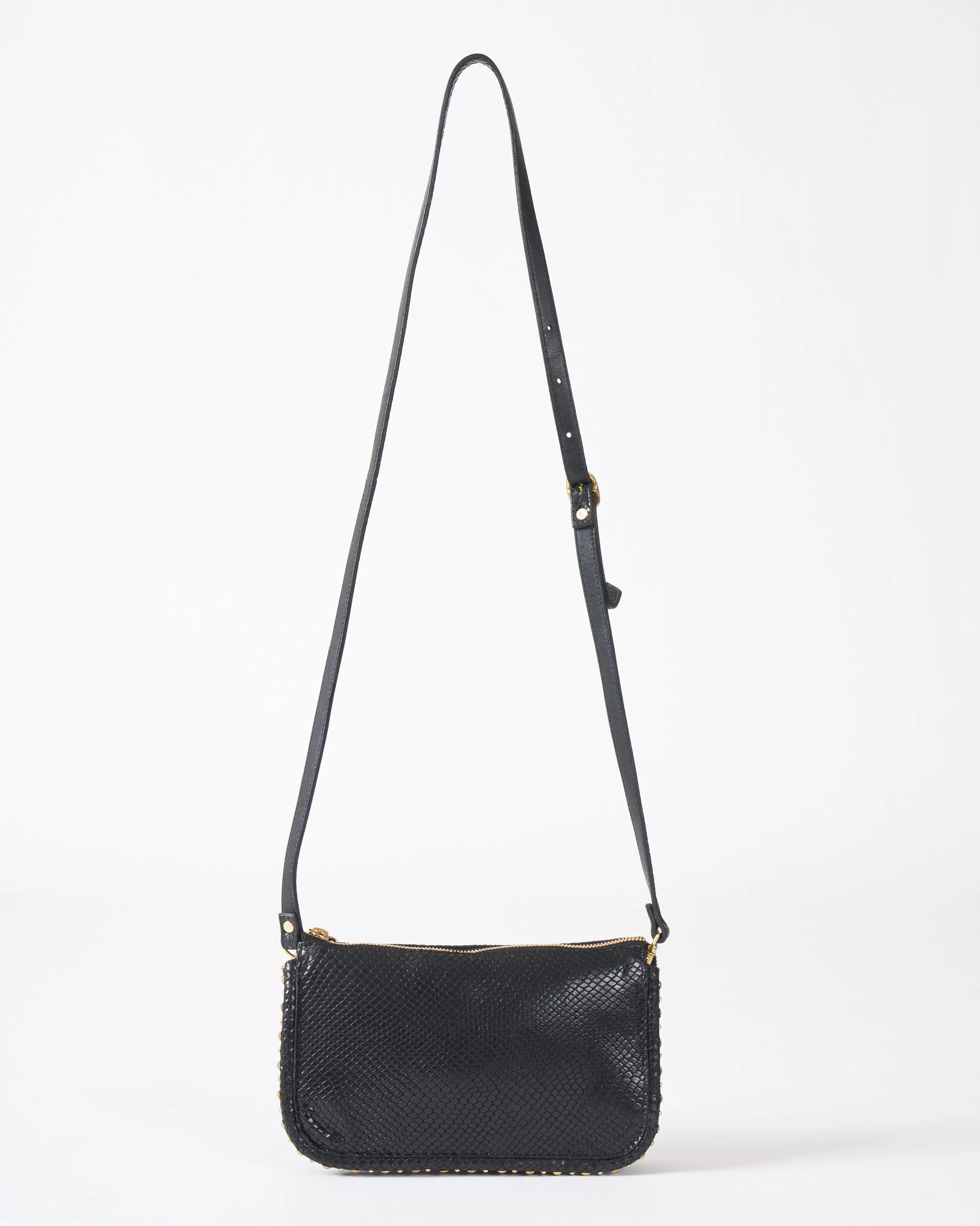 cher crossbody - black lizard