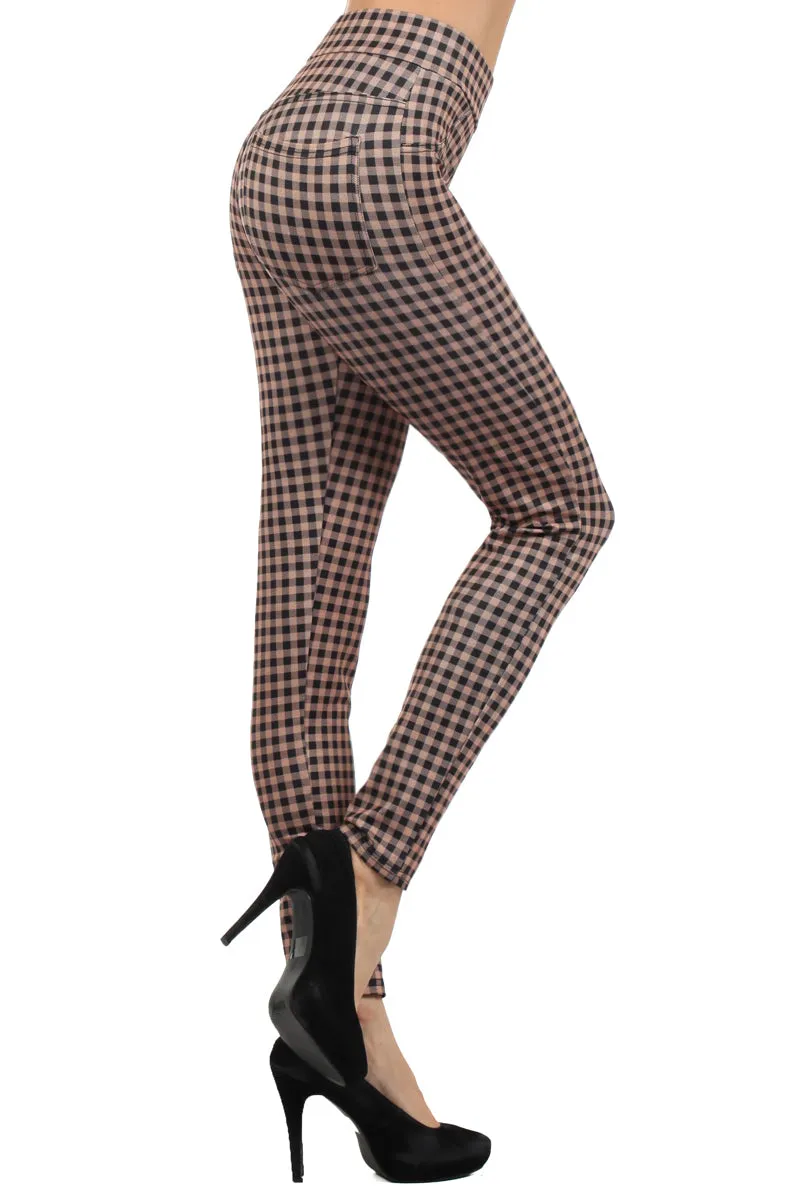 Chic Checkered Plaid Leggings