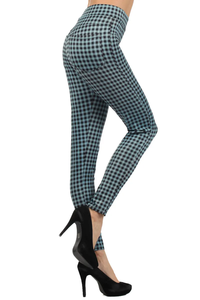 Chic Checkered Plaid Leggings