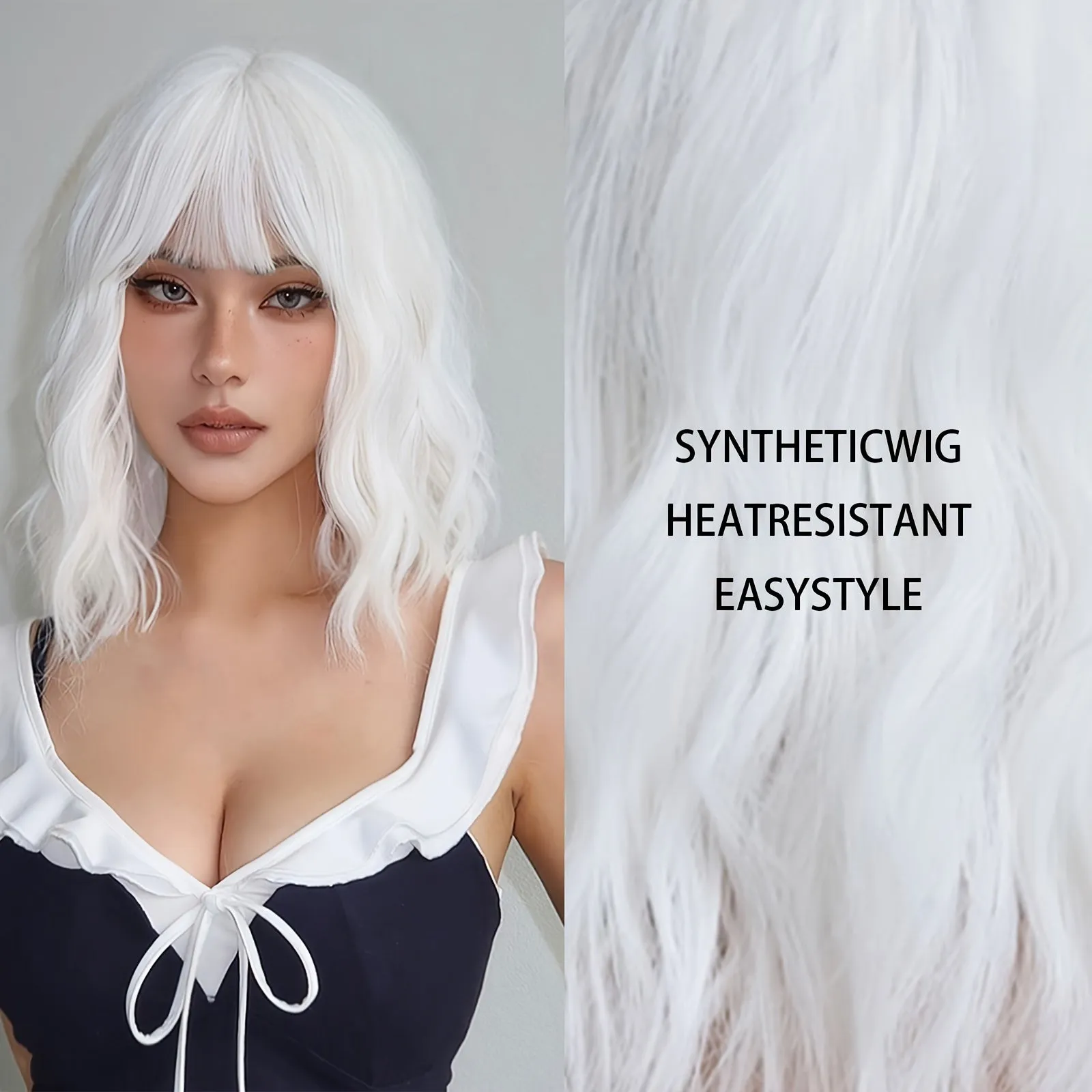 Chic Curly Bangs Wig