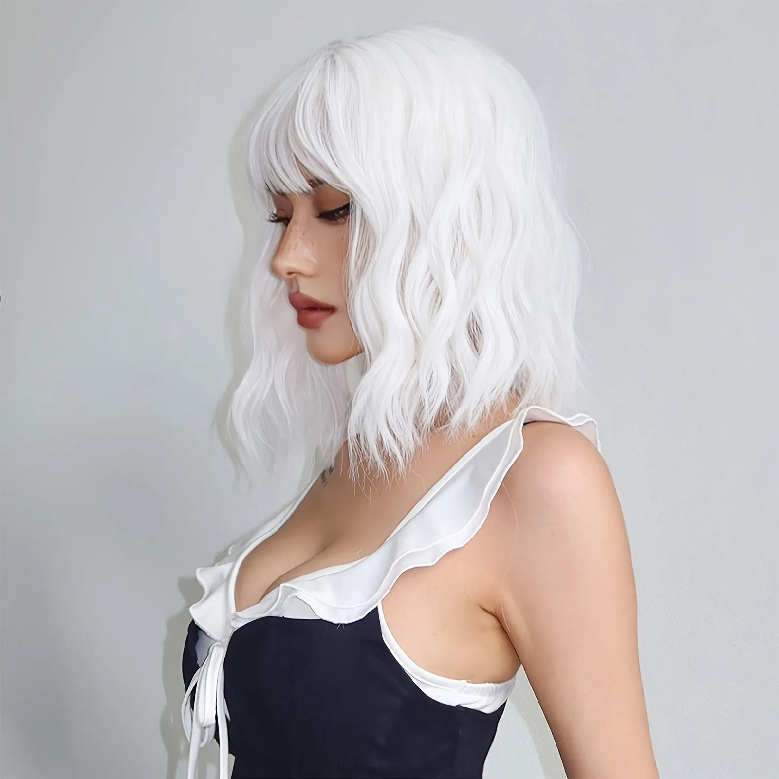 Chic Curly Bangs Wig