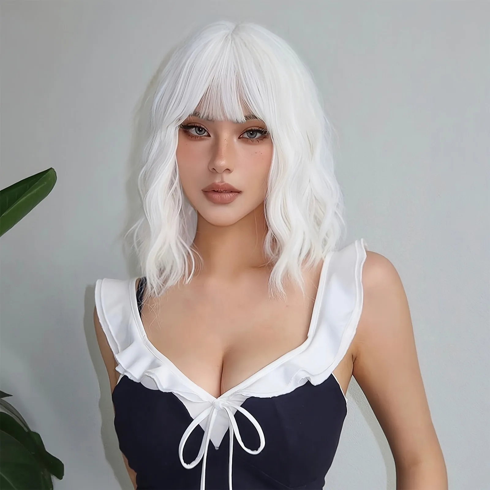 Chic Curly Bangs Wig
