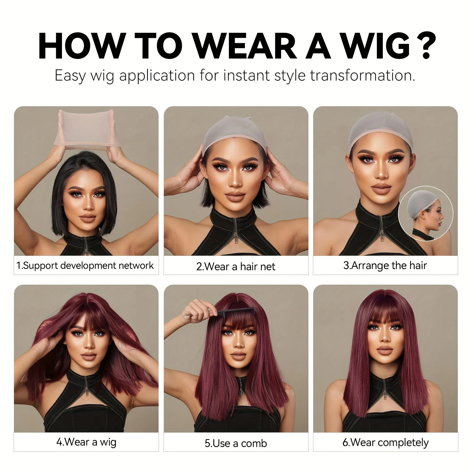Chic Curly Bangs Wig
