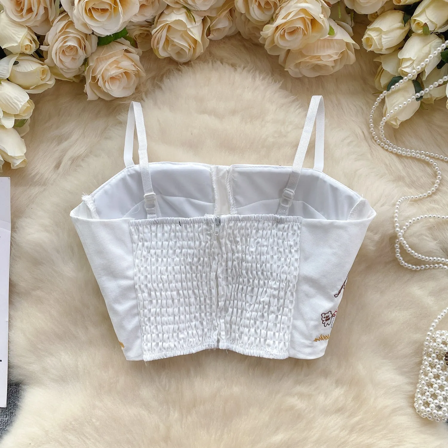 Chic Embroidered Padded Camisole