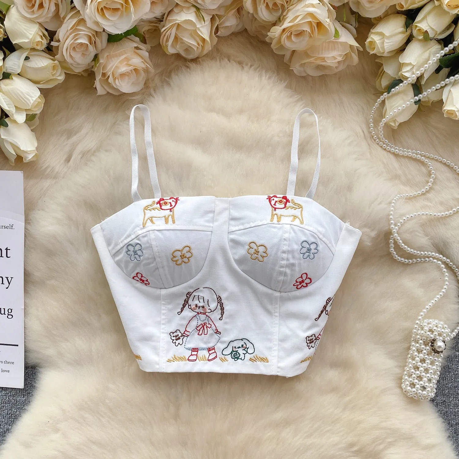 Chic Embroidered Padded Camisole