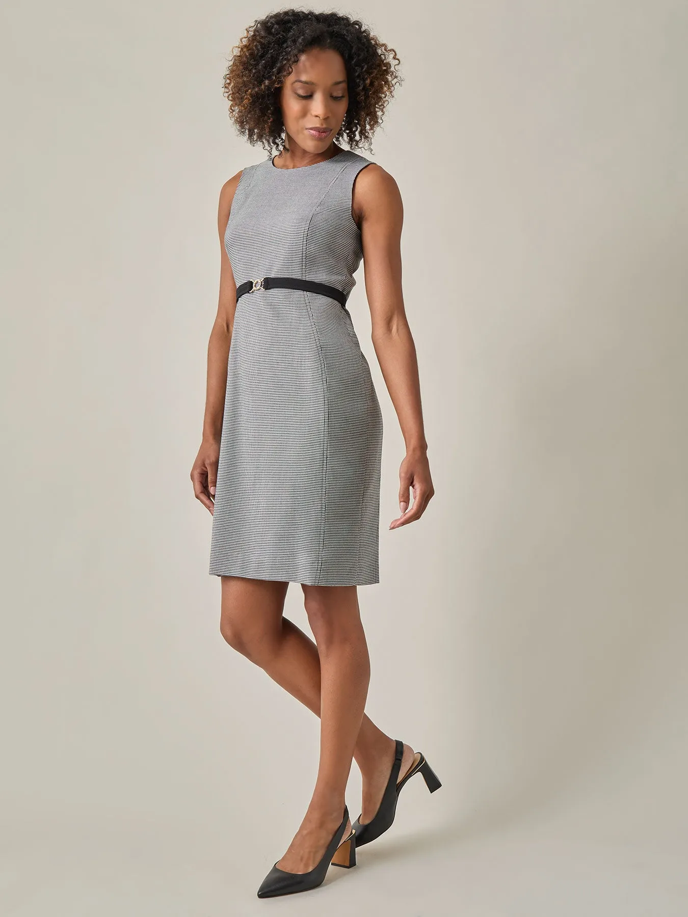 Chic Sheath Dress, Houndstooth