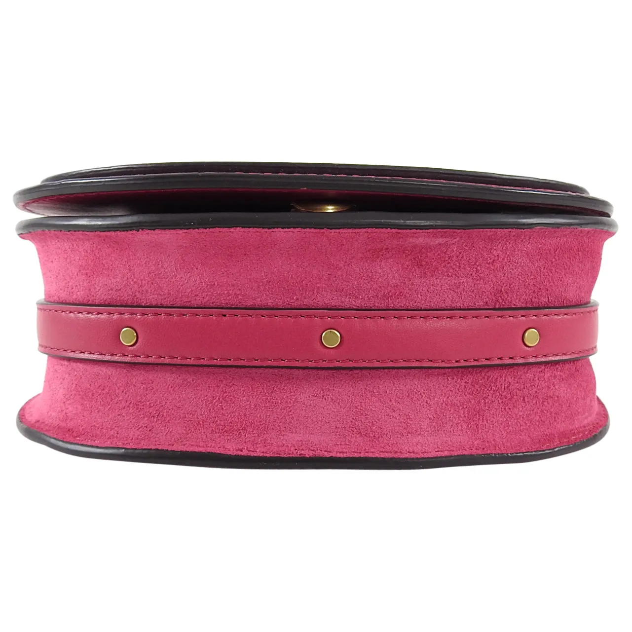 Chloe Small Cherry Pink Fuchsia Croc Embossed Nile Bracelet Bag